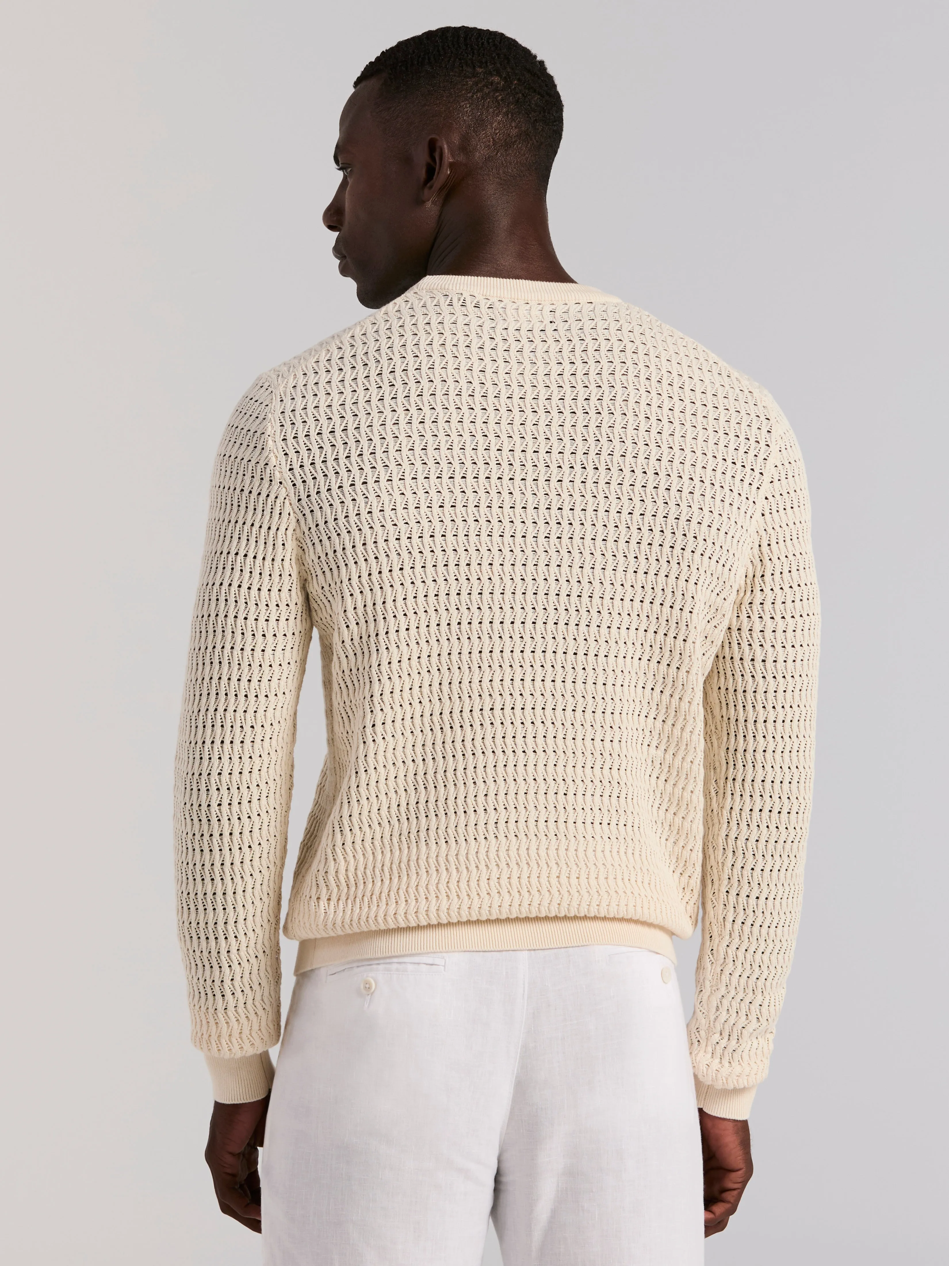 Cotton Crew Neck Sweater sold by Perry Ellis product image thumbnail 3