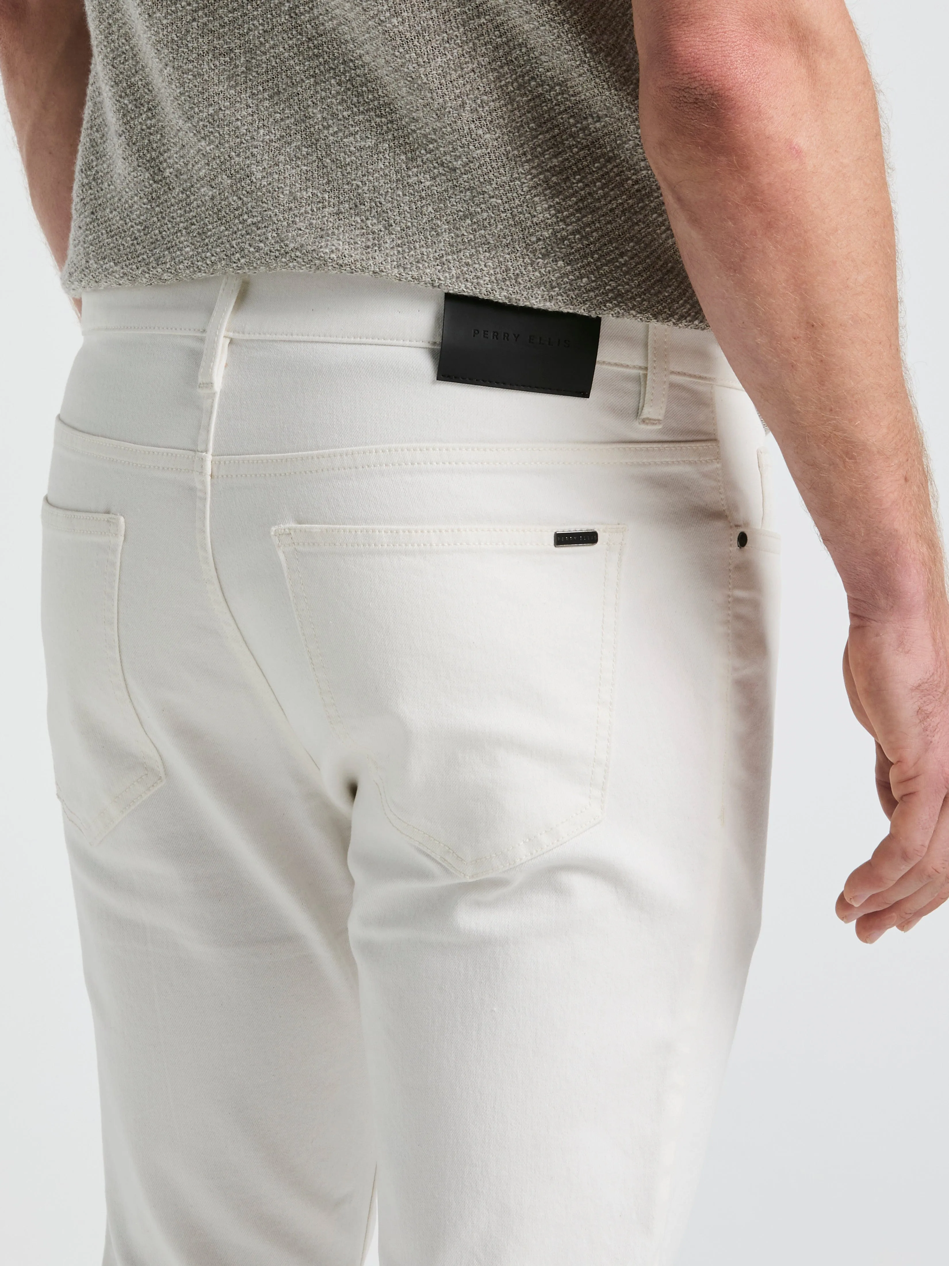 Slim Fit 5 Pocket Denim Pant sold by Perry Ellis product image thumbnail 3