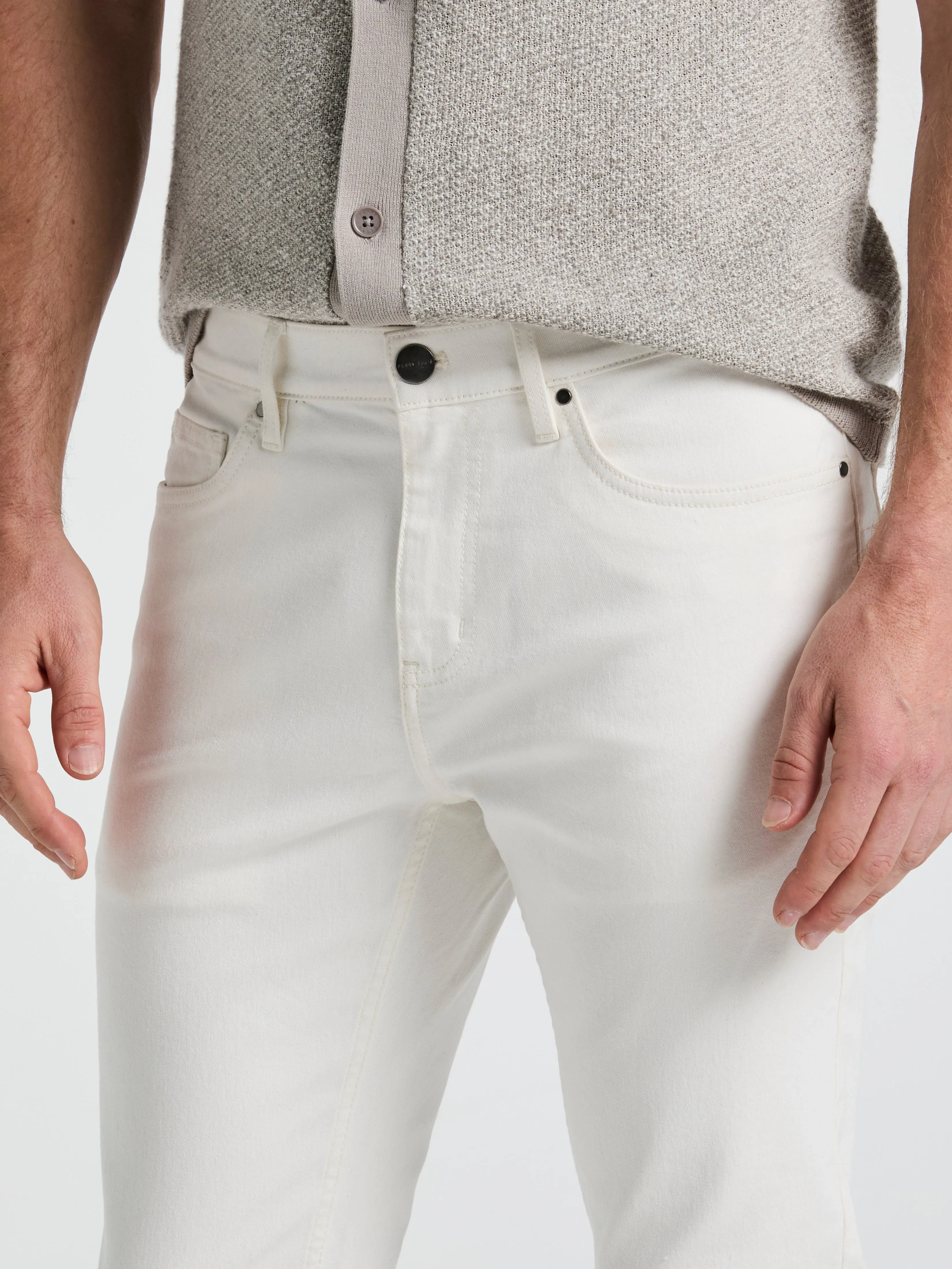 Slim Fit 5 Pocket Denim Pant sold by Perry Ellis product image thumbnail 4