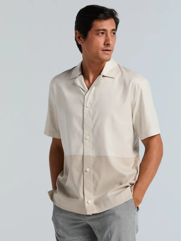 Tonal Colorblock Shirt made by Perry Ellis