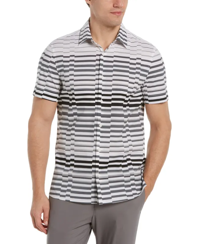 Zigzag Stripe Print Stretch Shirt sold by Perry Ellis