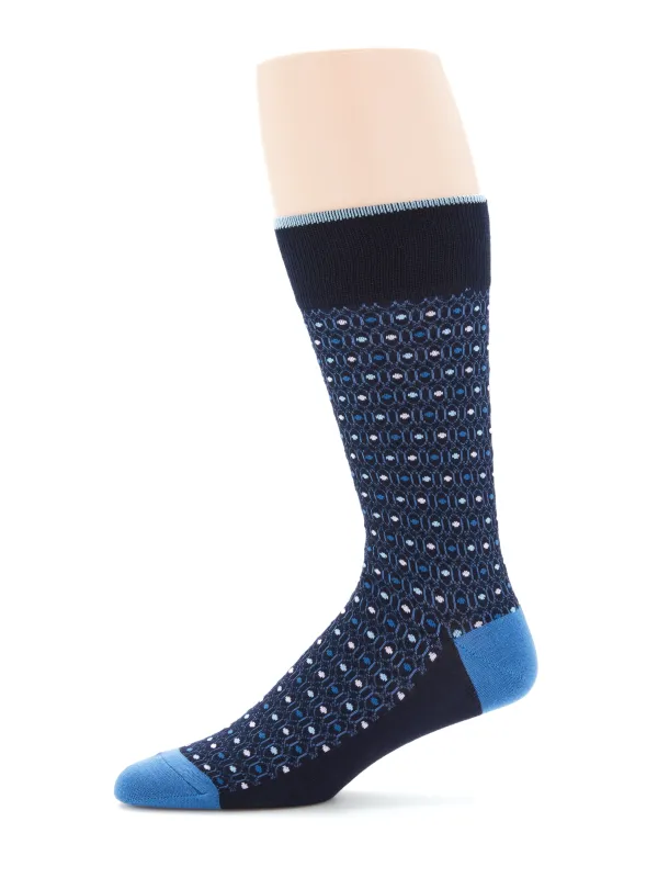 1-Pack Neat Allover Print Crew Socks sold by Perry Ellis