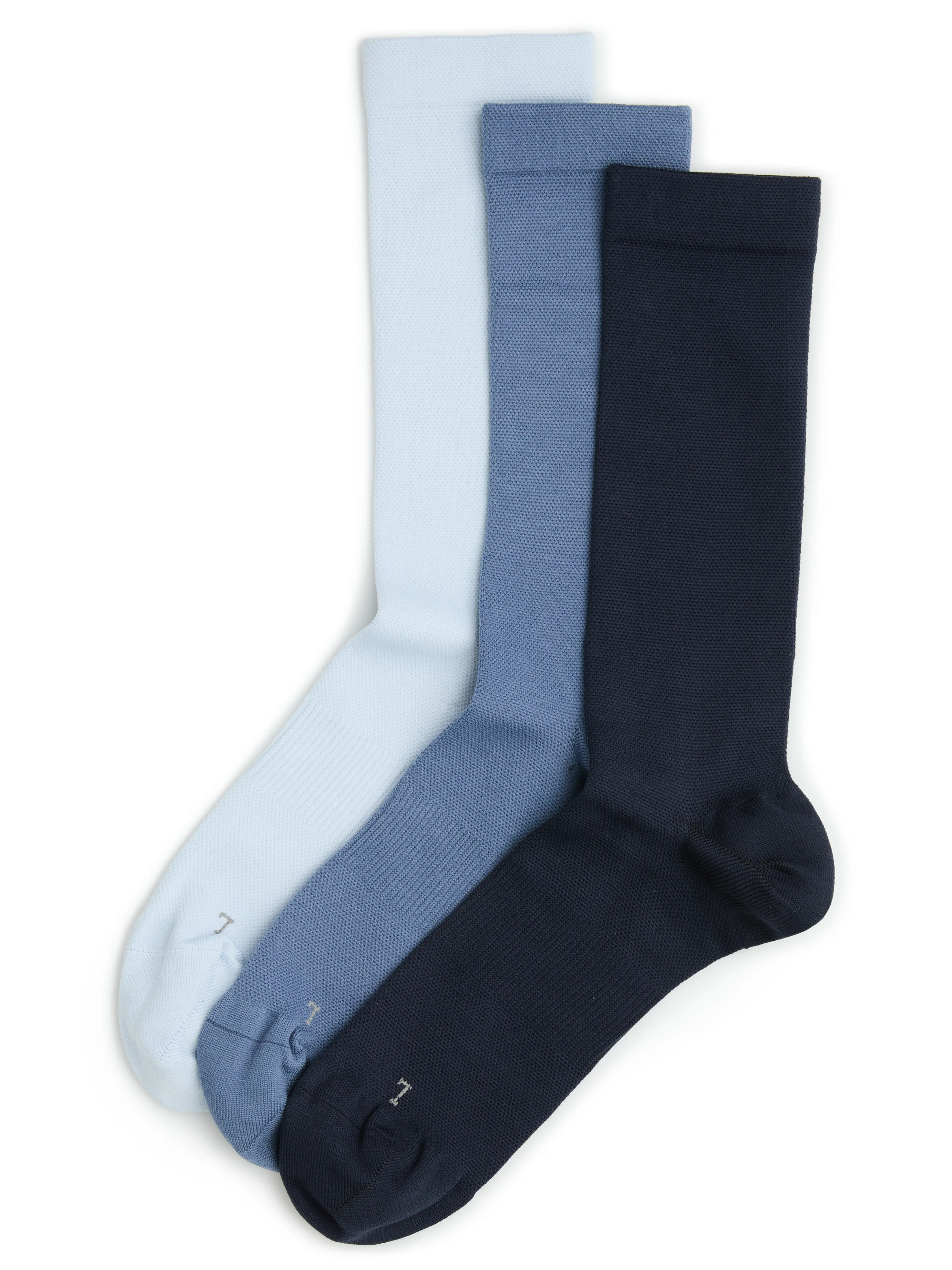 3-Pack Performance Microfiber Pique Flat Crew Socks sold by Perry Ellis product image thumbnail 2
