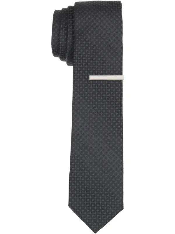 Slim Fit Solid Plain weave Necktie sold by Perry Ellis