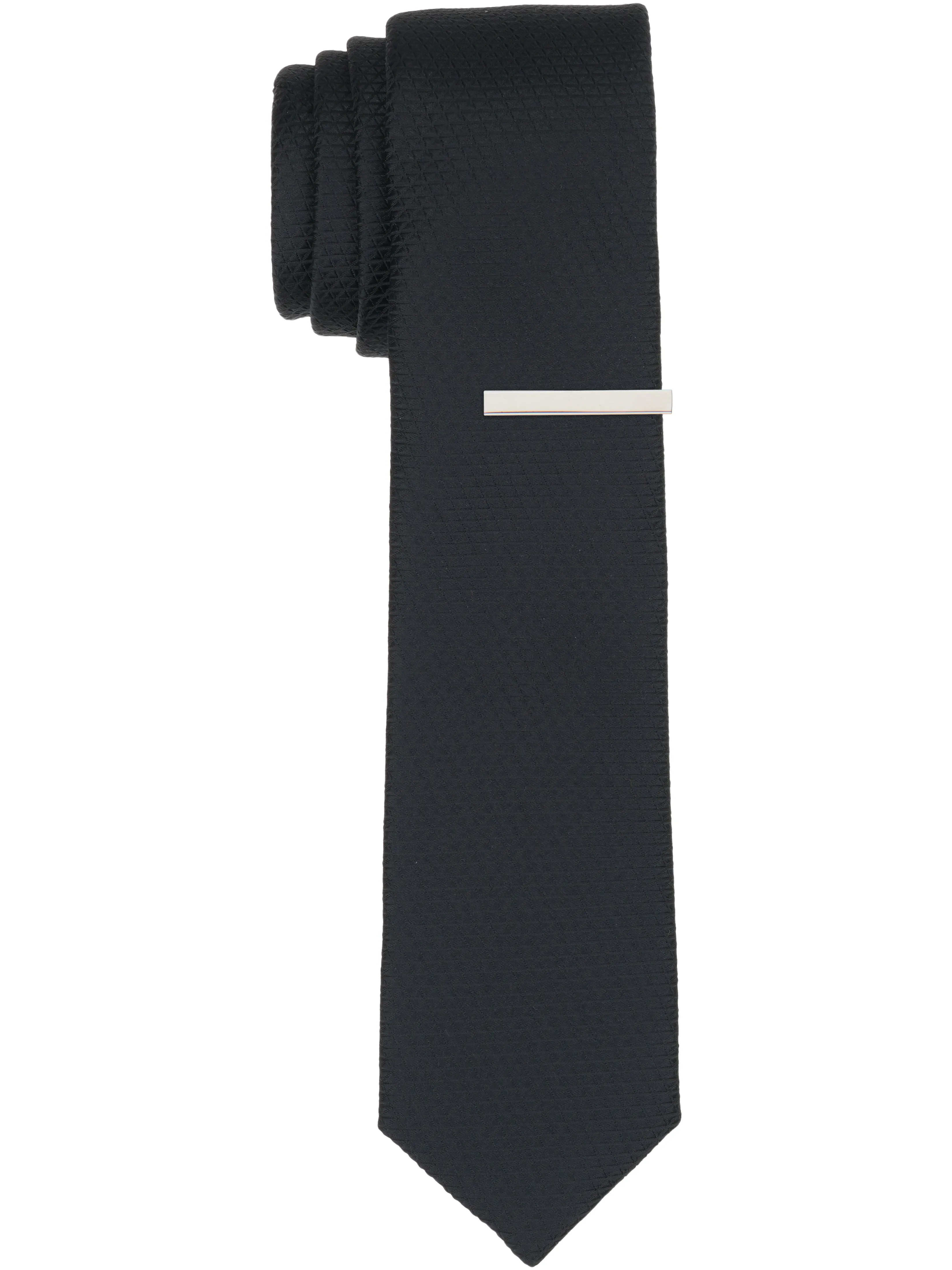 Solid Plain weave Micro Slim Tie sold by Perry Ellis product image thumbnail 4