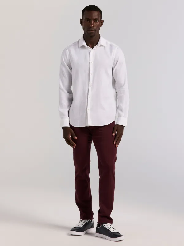 Slim Fit Dyed Solid Twill Chino Pant made by Perry Ellis
