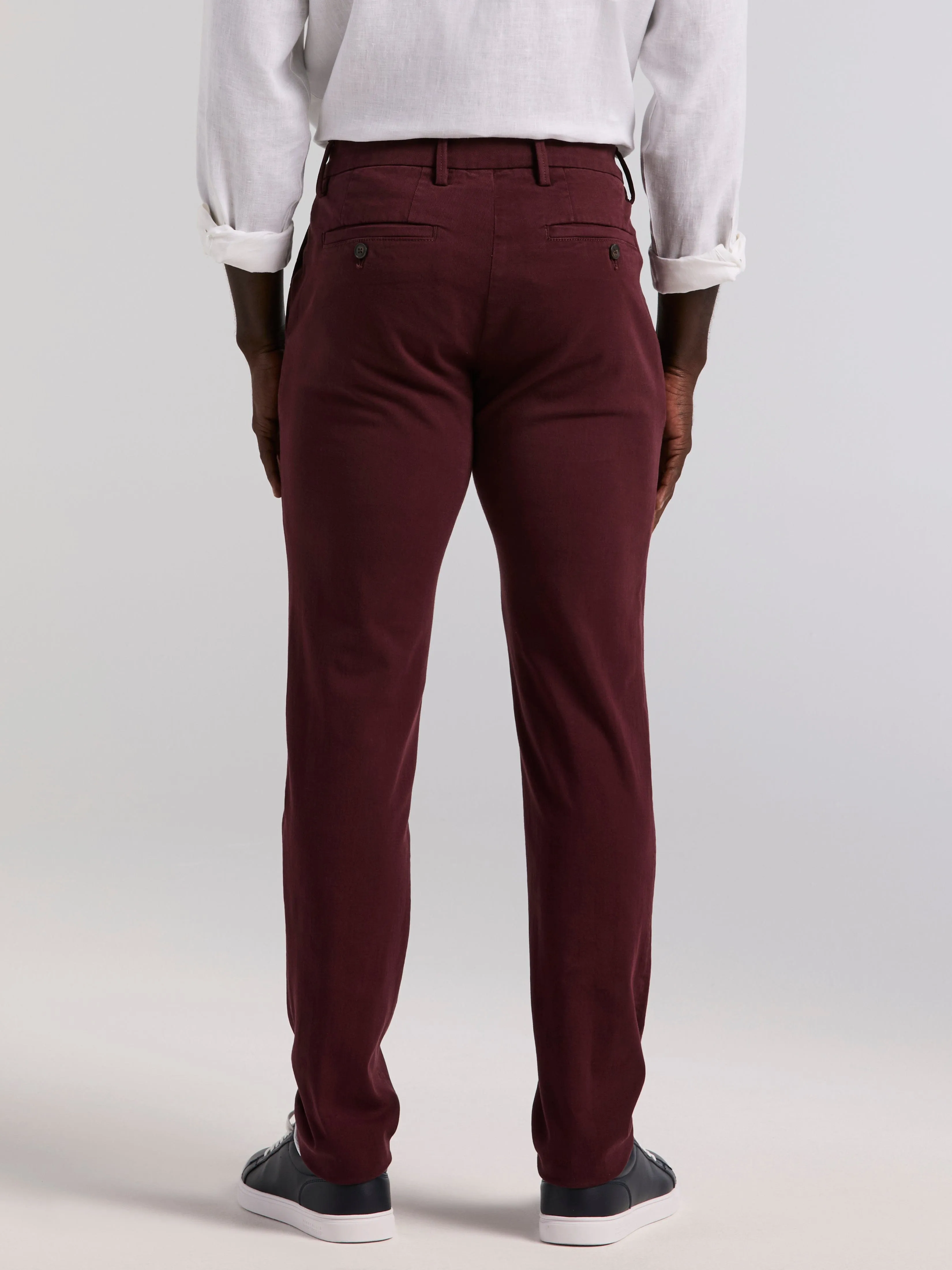 Slim Fit Dyed Solid Twill Chino Pant sold by Perry Ellis product image thumbnail 5