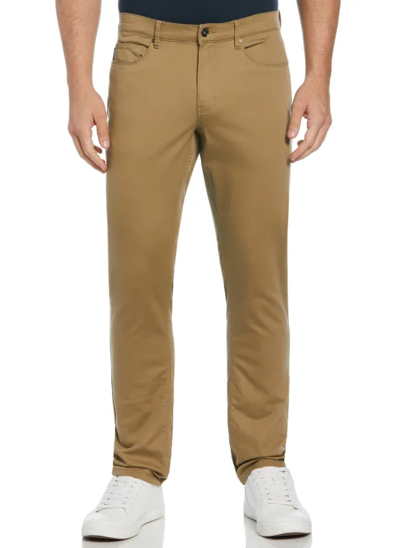Slim Fit Anywhere Five Pocket Pant made by Perry Ellis