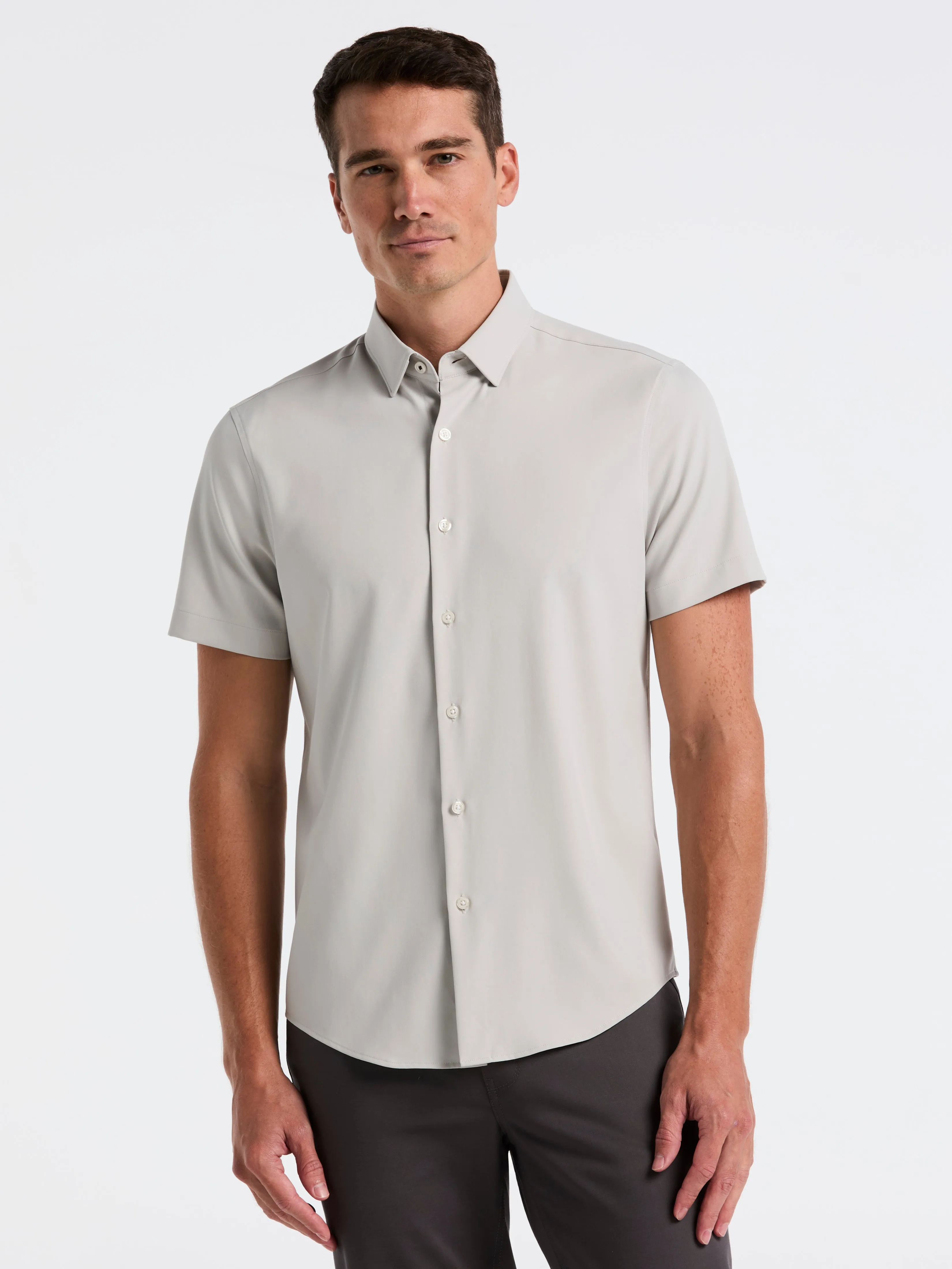 Slim Fit Total Stretch Solid Shirt sold by Perry Ellis product image thumbnail 5