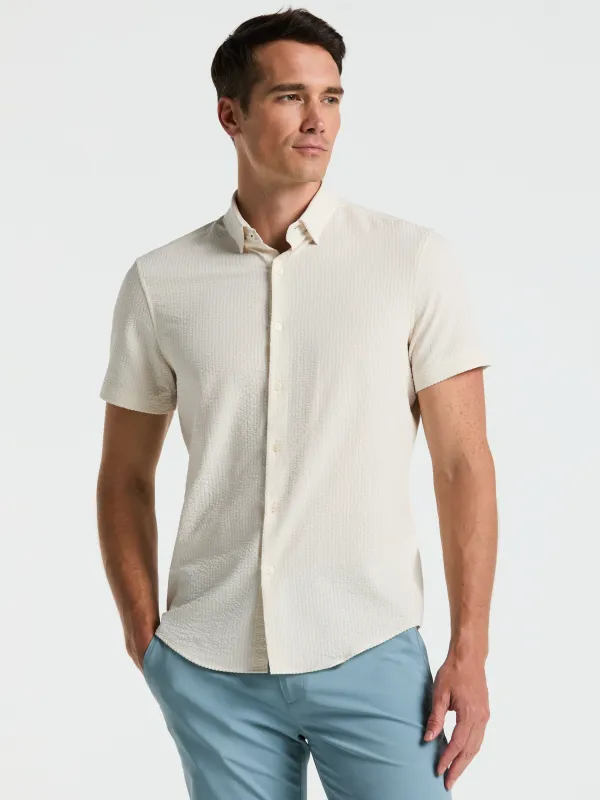 Stretch Seersucker Slim Fit Shirt made by Perry Ellis