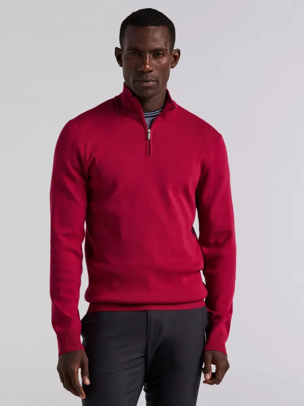 Tech Knit Quarter Zip Sweater sold by Perry Ellis