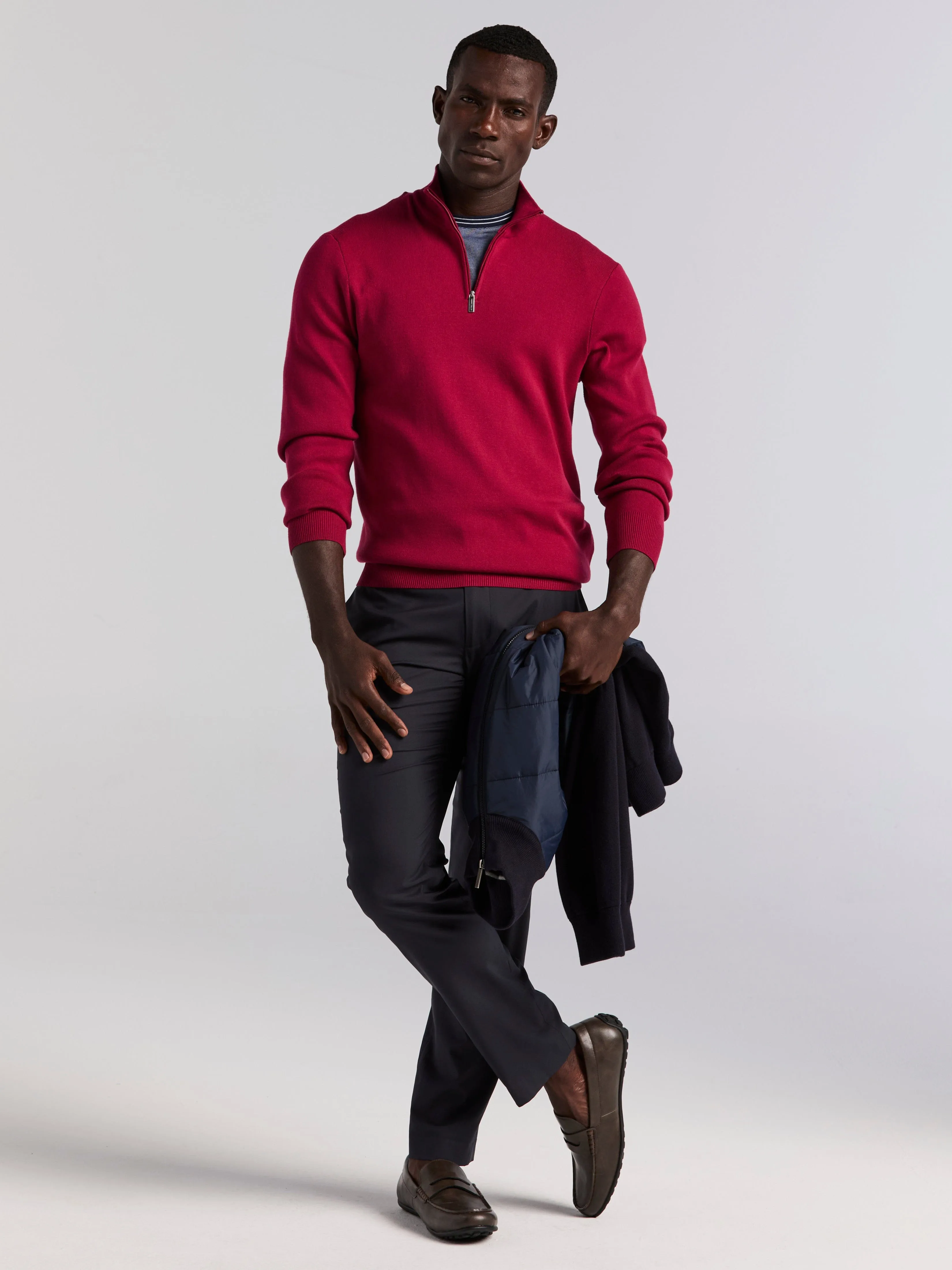 Tech Knit Quarter Zip Sweater sold by Perry Ellis product image thumbnail 4