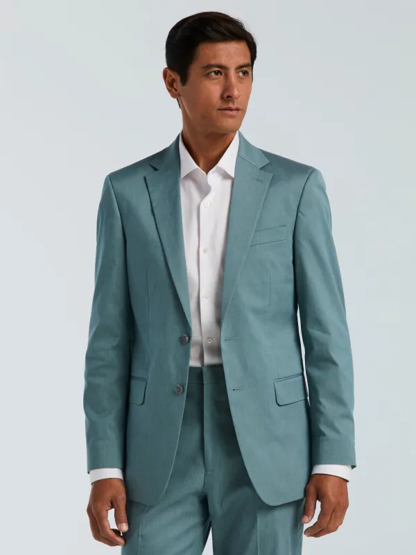 Slim Fit Textured Suit Jacket made by Perry Ellis