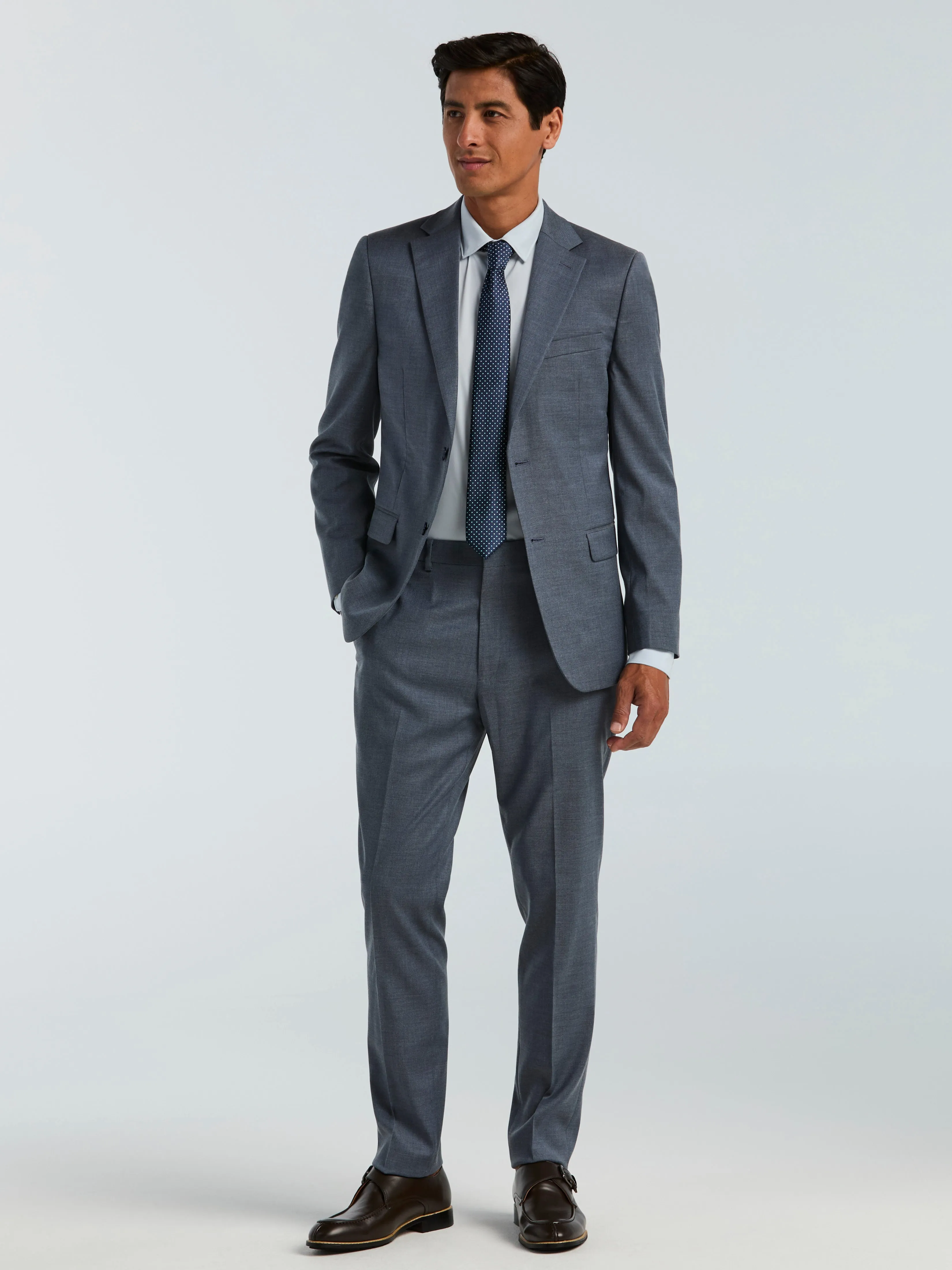 Skinny Fit Textured Suit Jacket sold by Perry Ellis product image thumbnail 5
