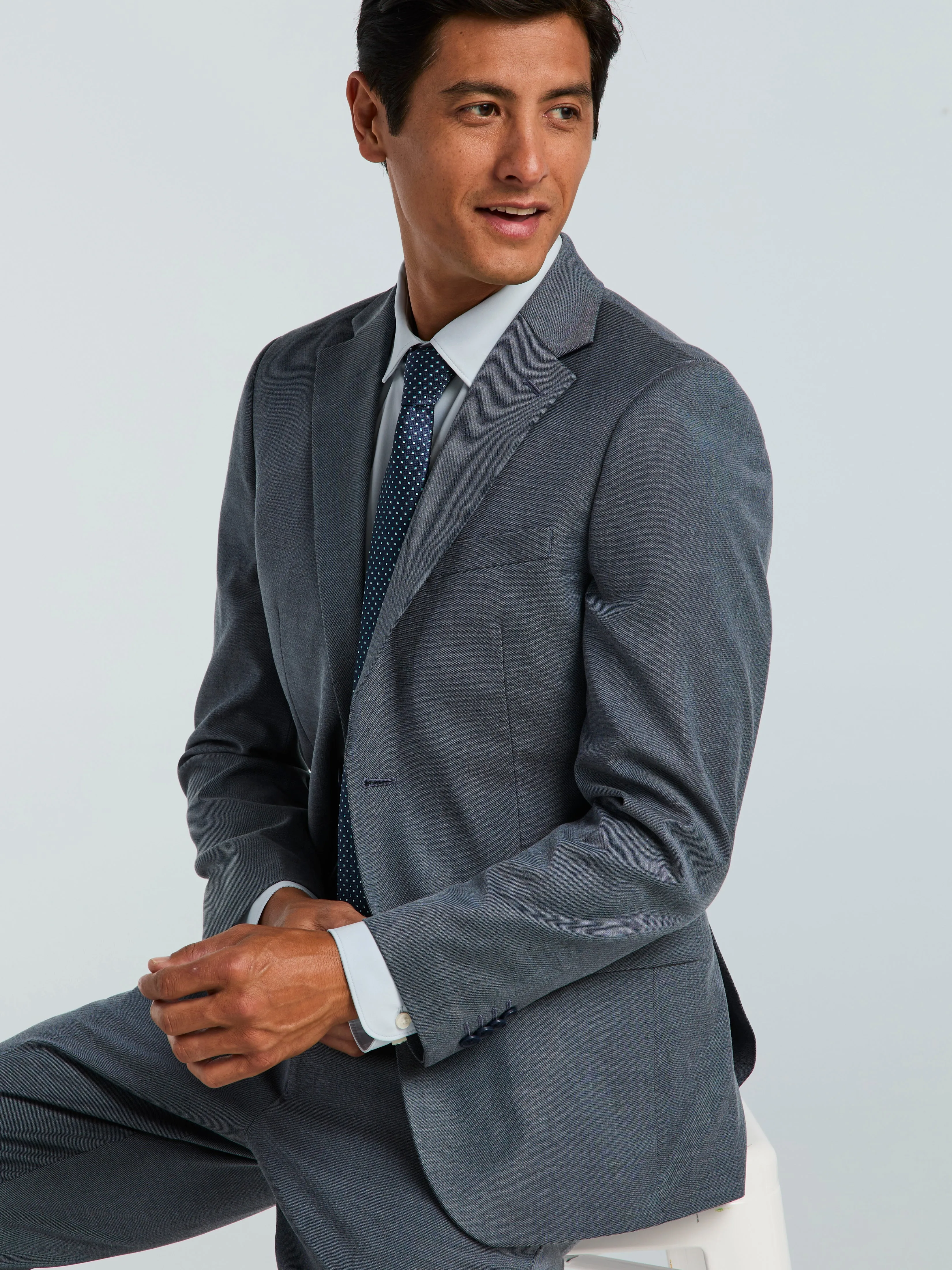 Skinny Fit Textured Suit Jacket sold by Perry Ellis product image thumbnail 3