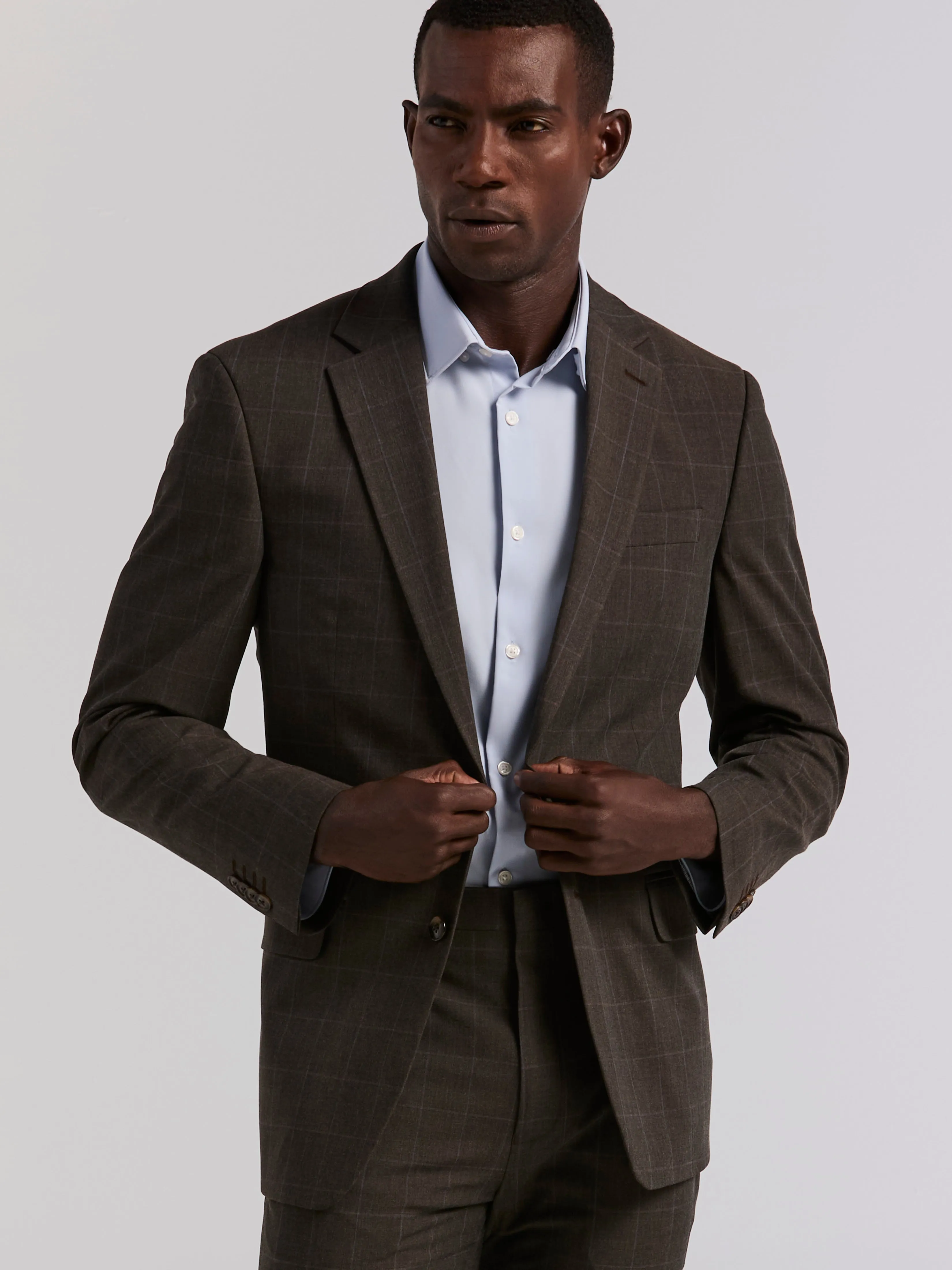 Slim Fit Windowpane Suit Jacket sold by Perry Ellis product image thumbnail 2