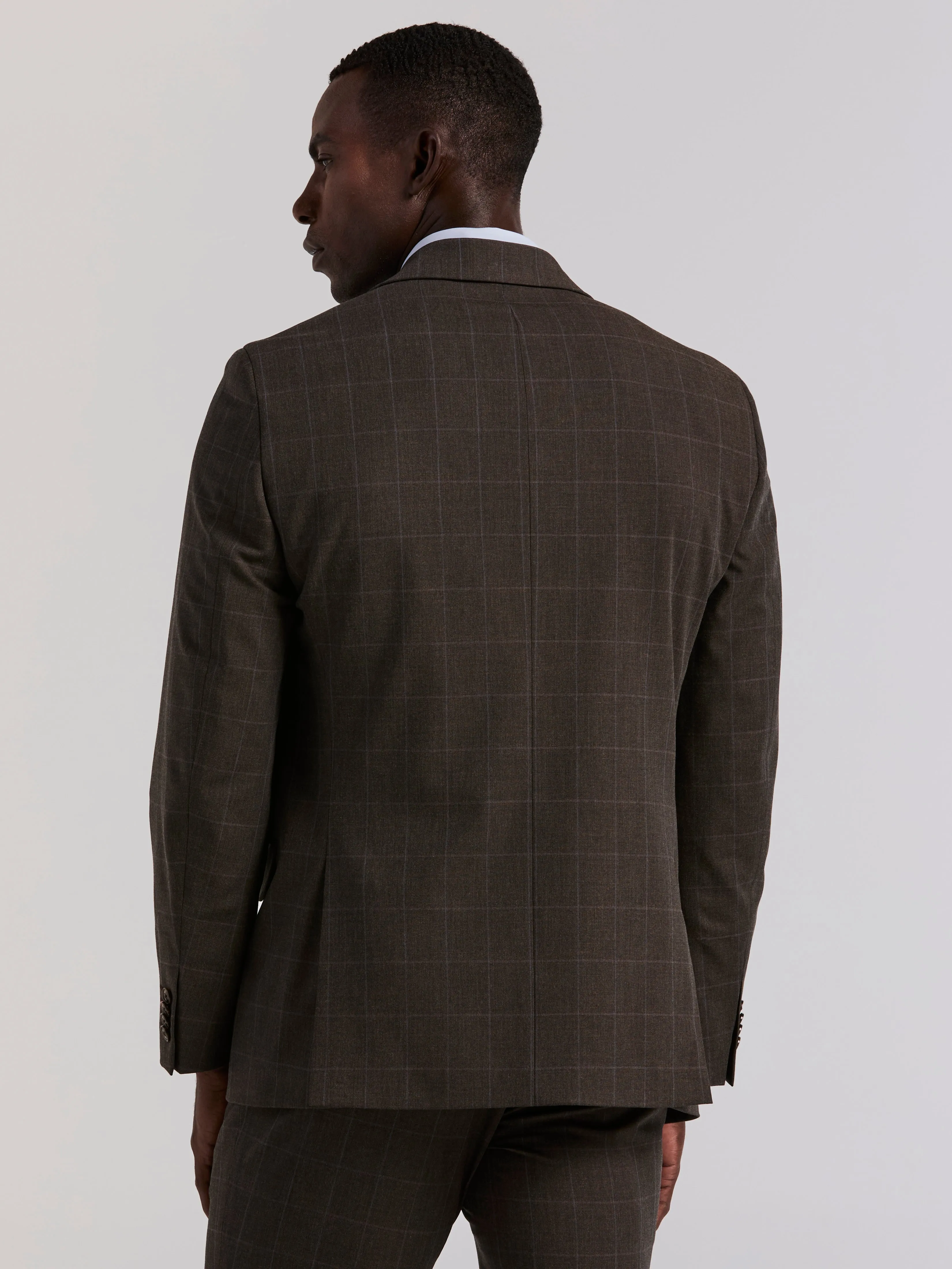 Slim Fit Windowpane Suit Jacket sold by Perry Ellis product image thumbnail 4