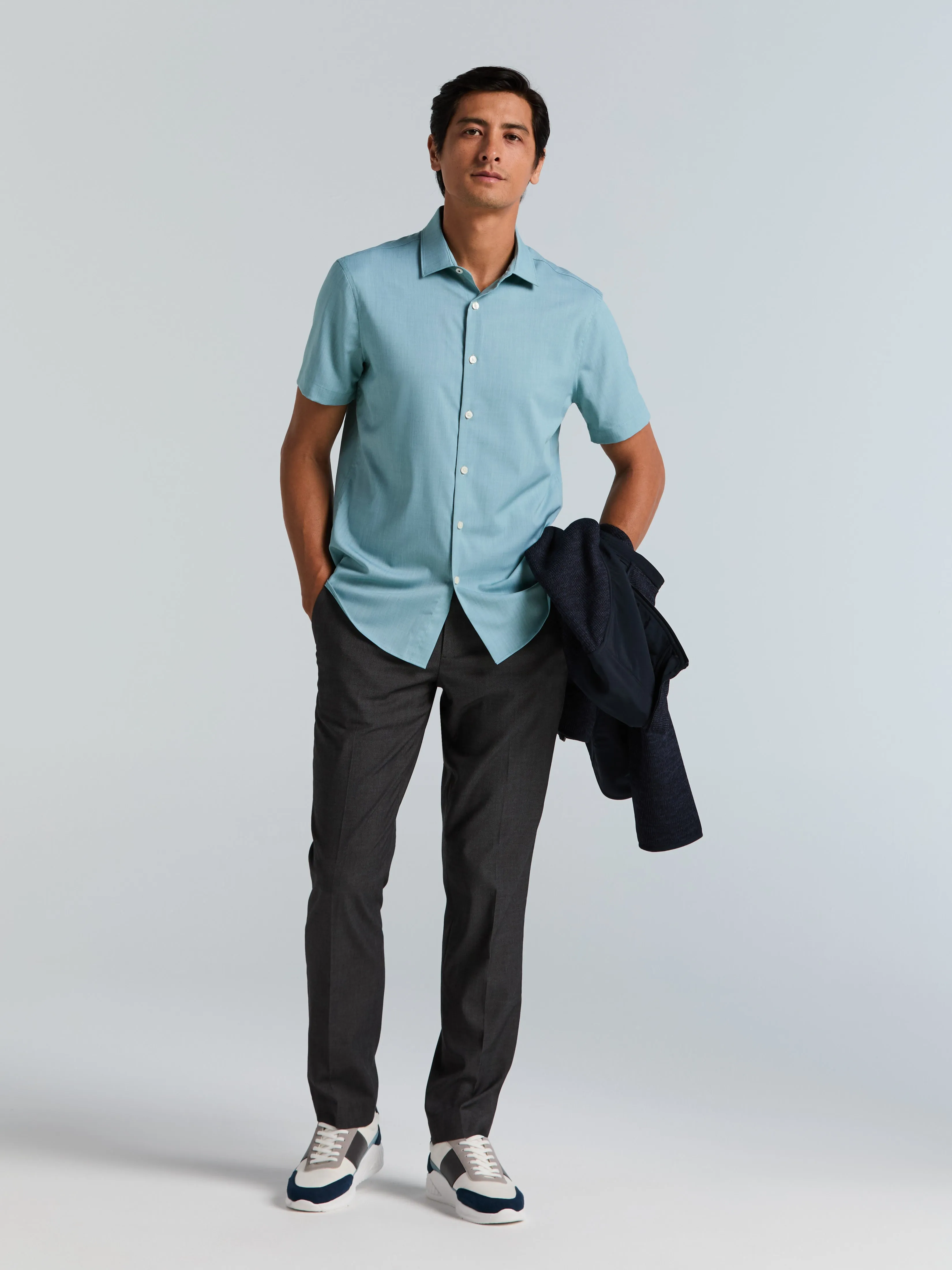 Slim Fit Short Sleeve Shirt sold by Perry Ellis product image thumbnail 5