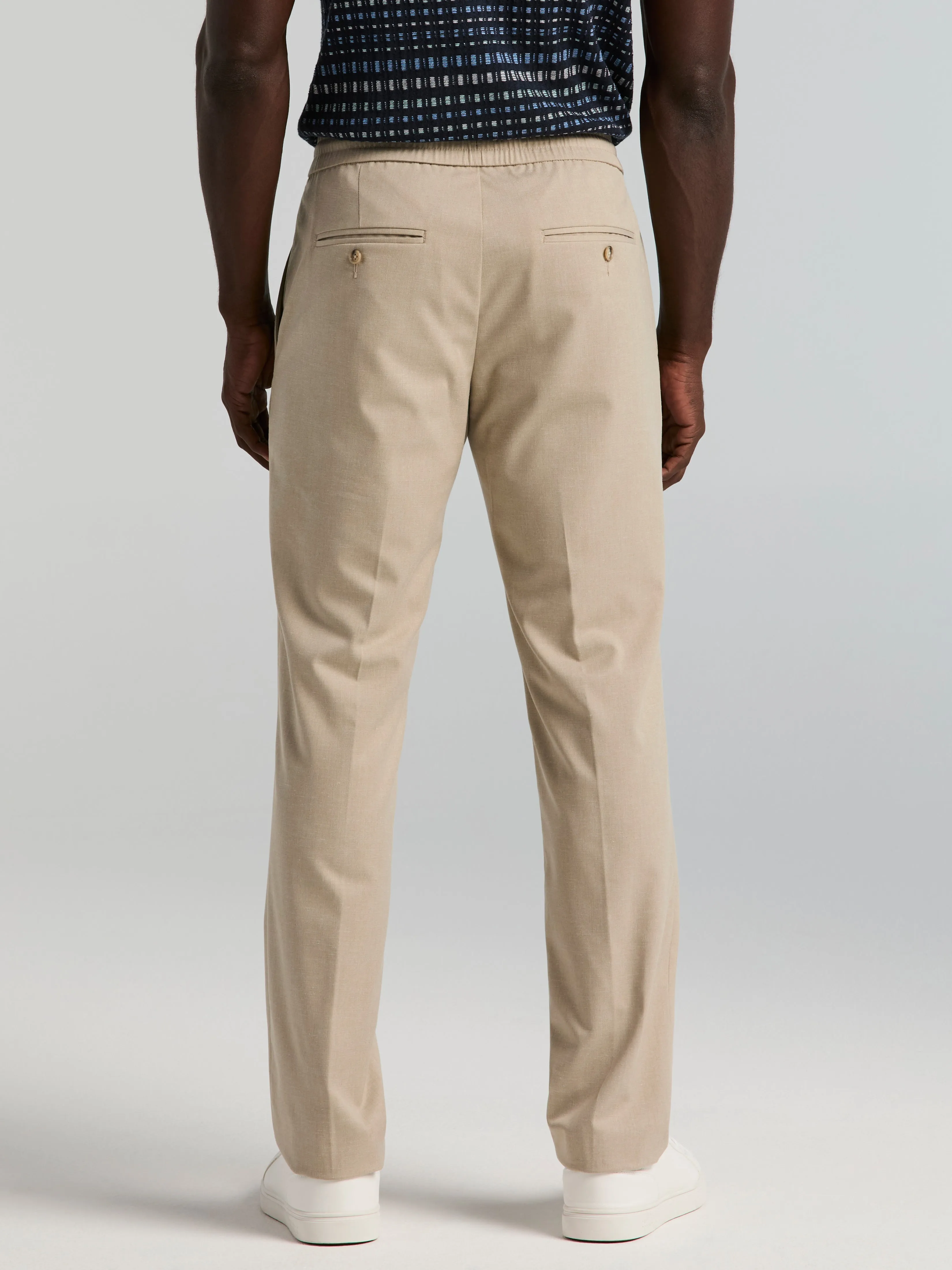 Slim Fit Linen Blend Drawstring Pants sold by Perry Ellis product image thumbnail 3