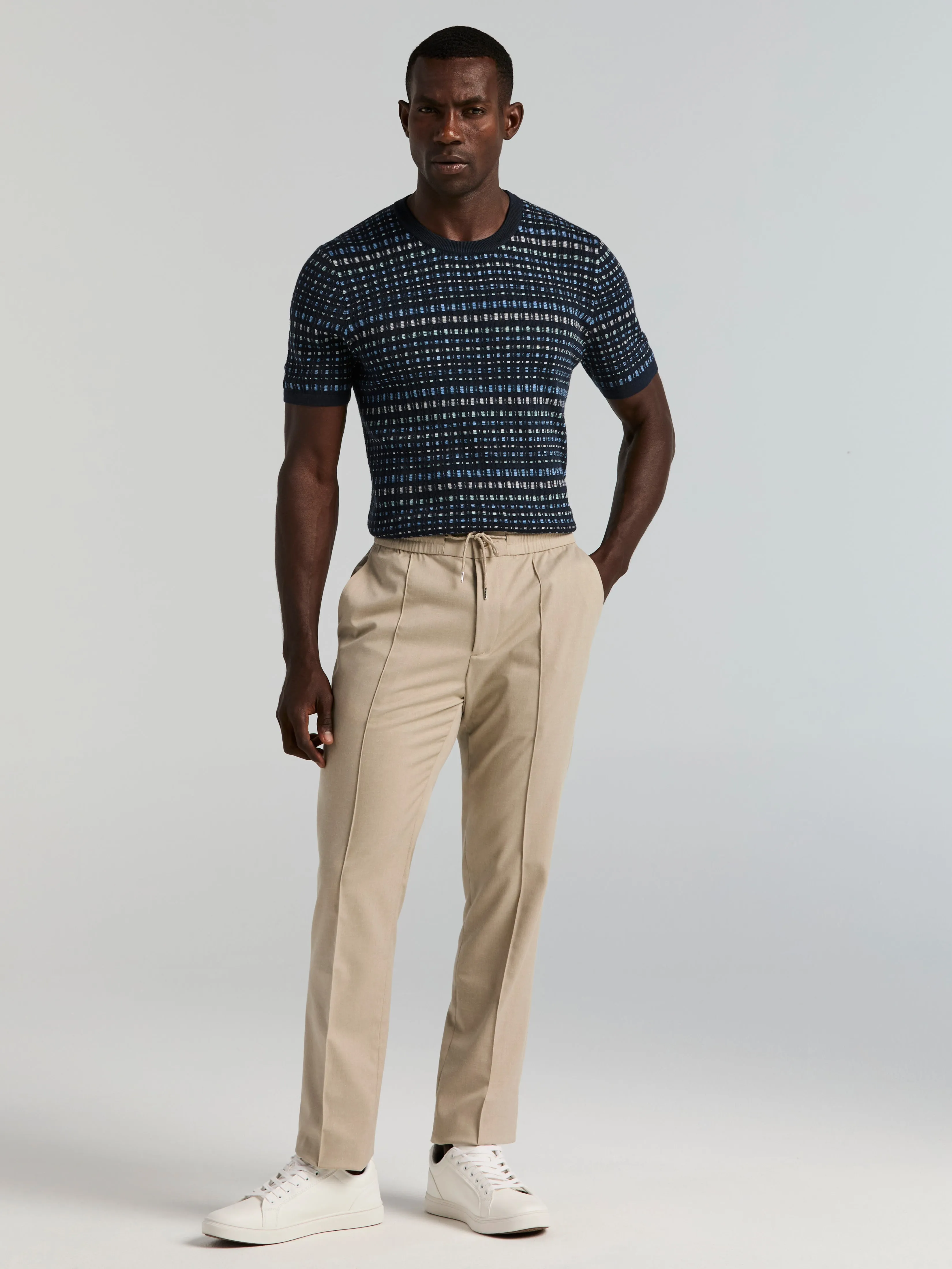 Slim Fit Linen Blend Drawstring Pants sold by Perry Ellis product image thumbnail 4