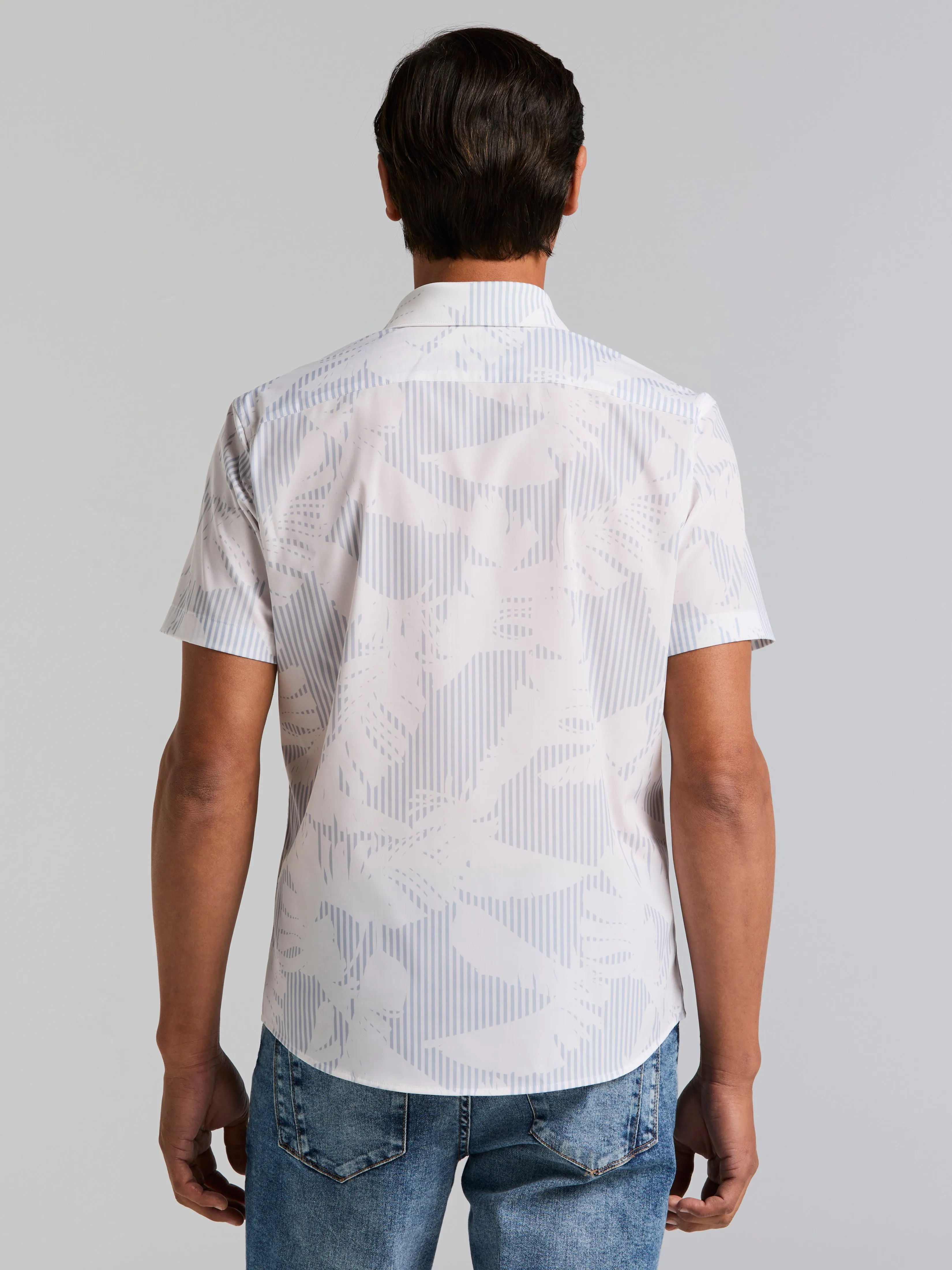 Slim Fit Feather Print Shirt sold by Perry Ellis product image thumbnail 4