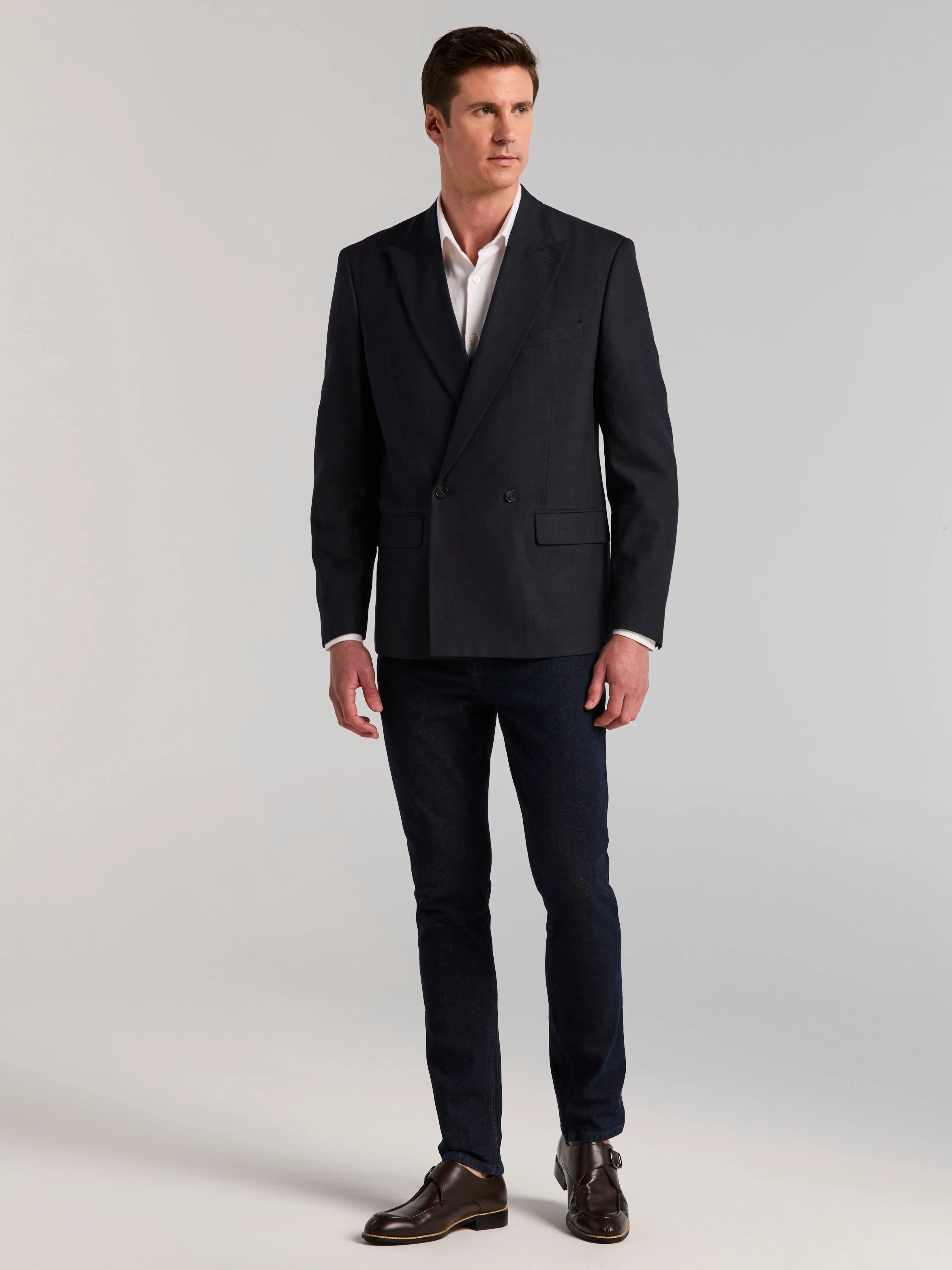 Stretch Double Breasted Suit Jacket sold by Perry Ellis product image thumbnail 5