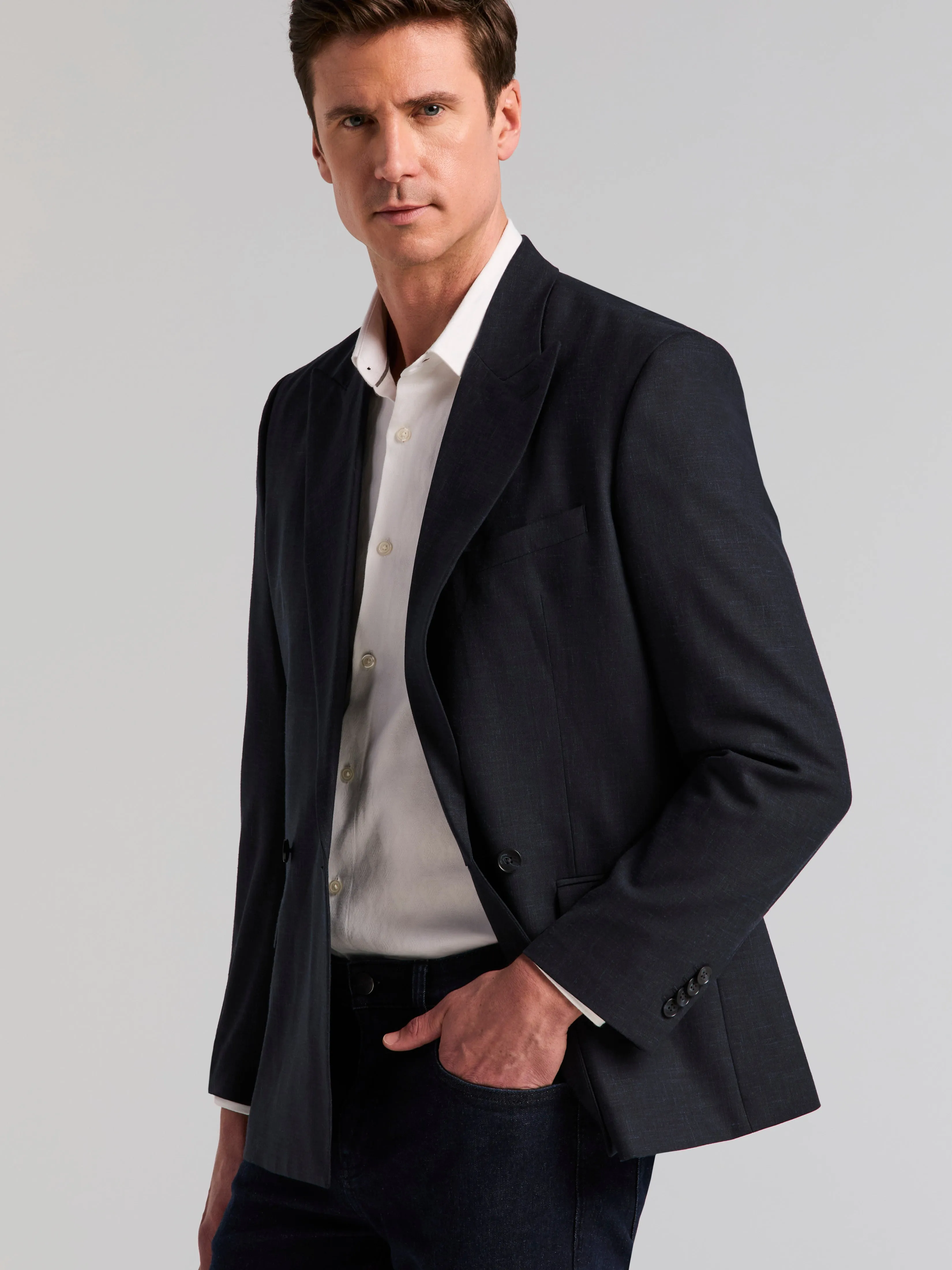 Stretch Double Breasted Suit Jacket sold by Perry Ellis product image thumbnail 3