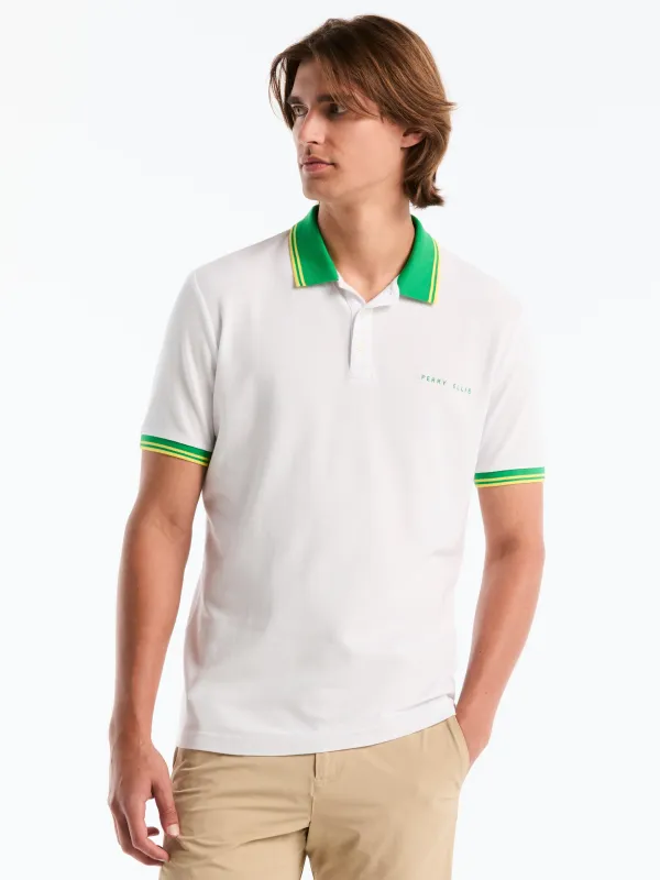 Cotton Pique Polo Shirt Brazil Edition made by Perry Ellis