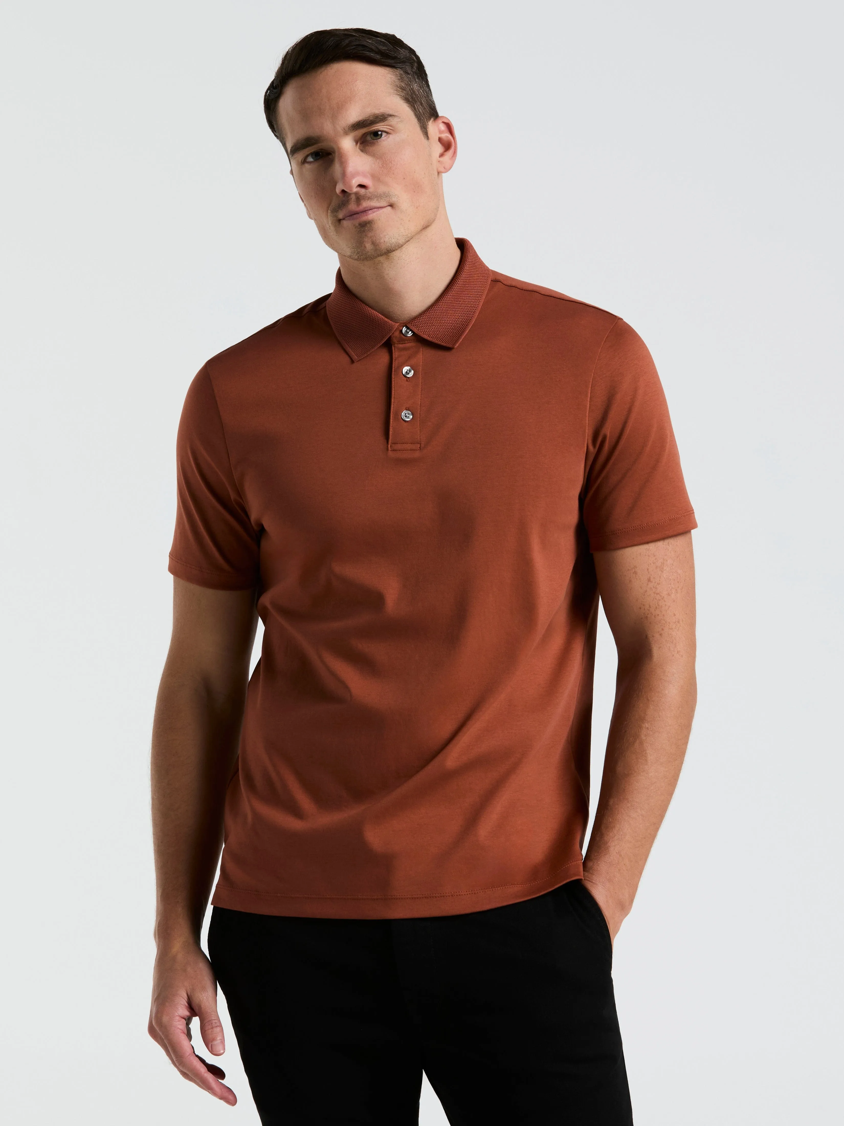 Cool Interlock Polo sold by Perry Ellis