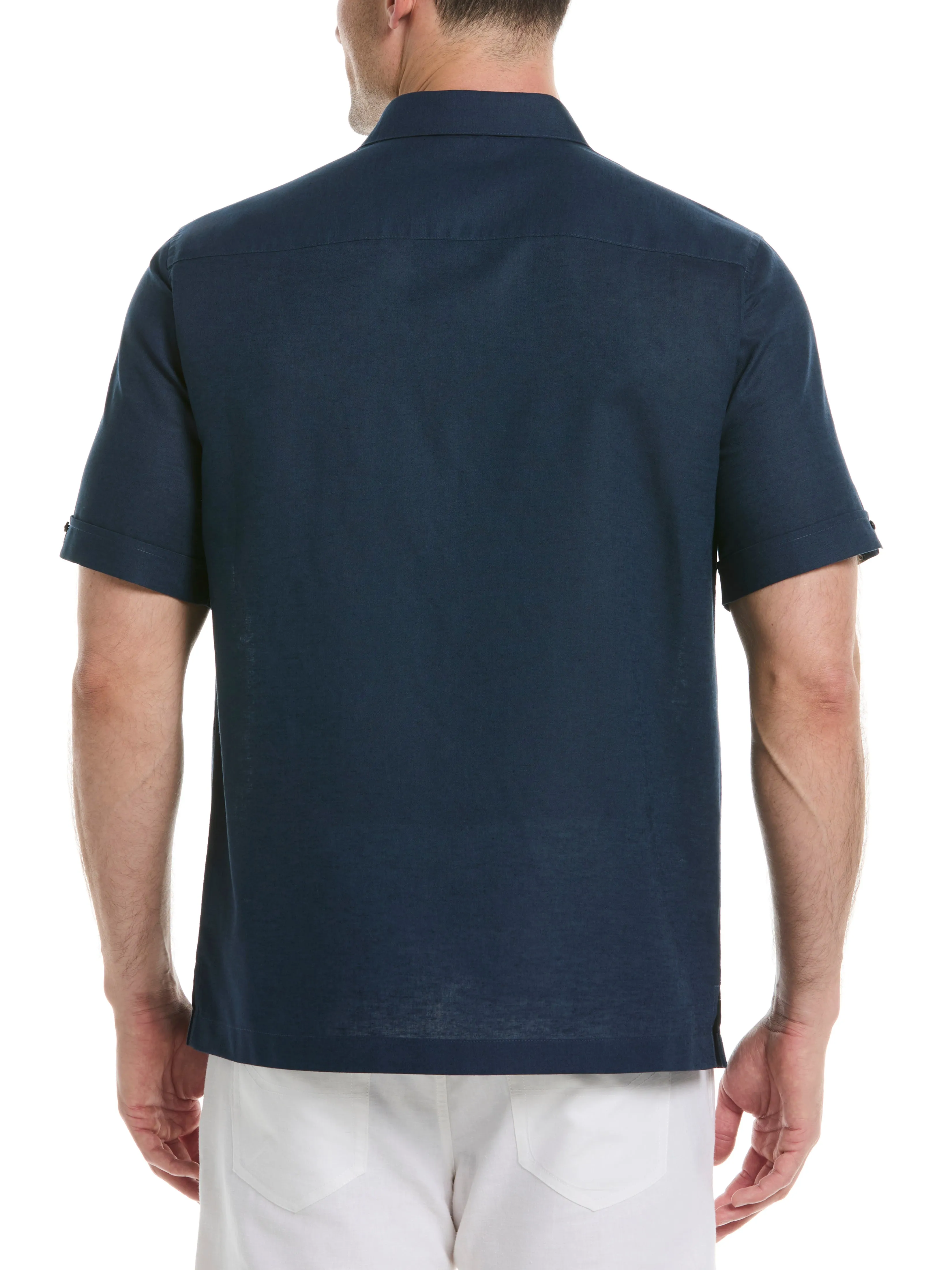 Linen Blend Embroidered Shirt sold by Perry Ellis product image thumbnail 4