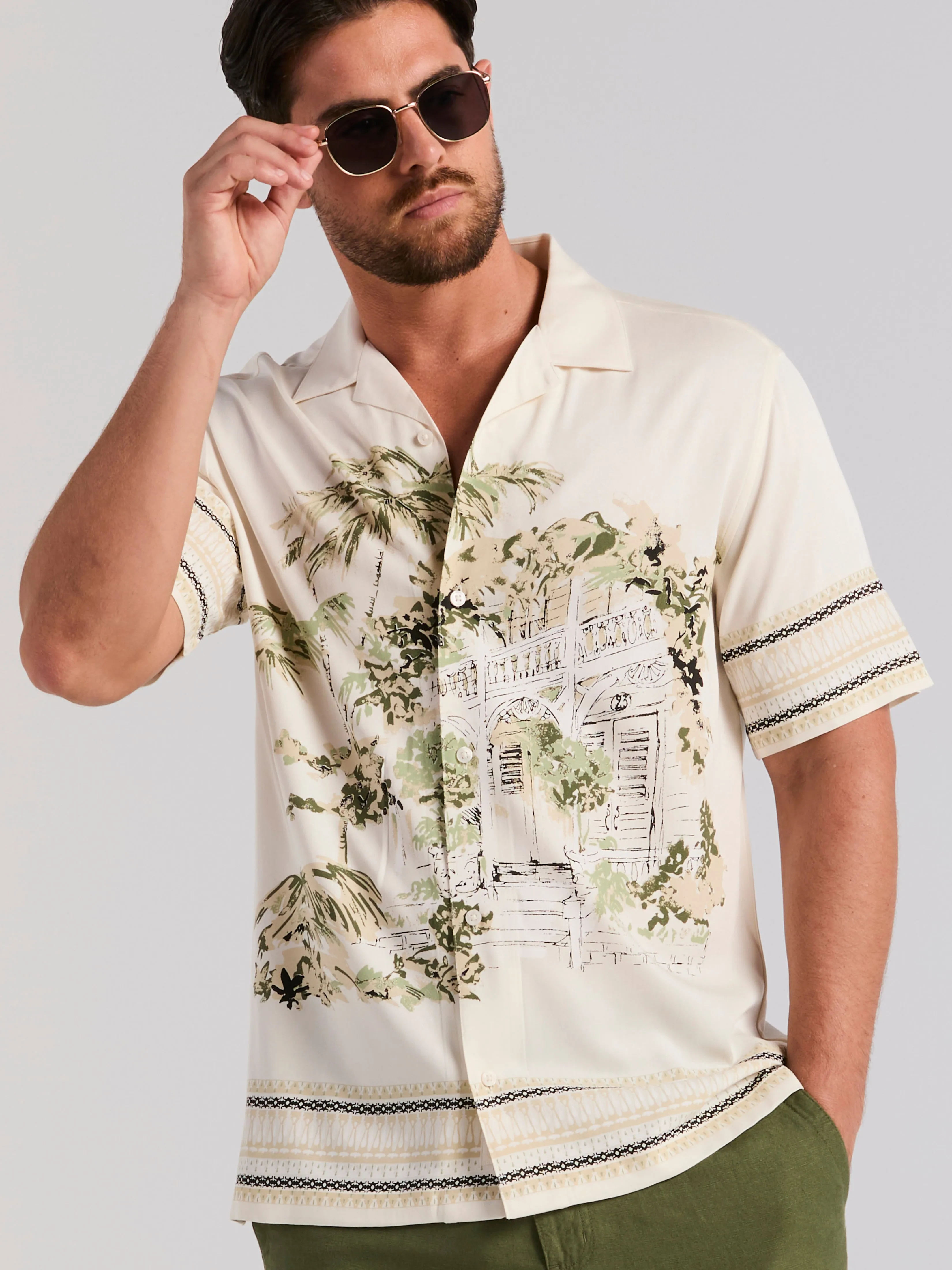 Scenic Print Shirt sold by Perry Ellis product image thumbnail 2