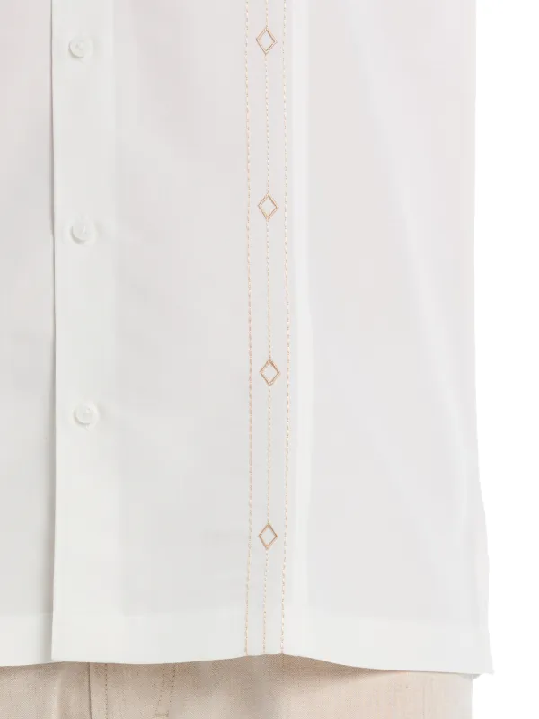 Embroidered Panel Shirt made by Cubavera