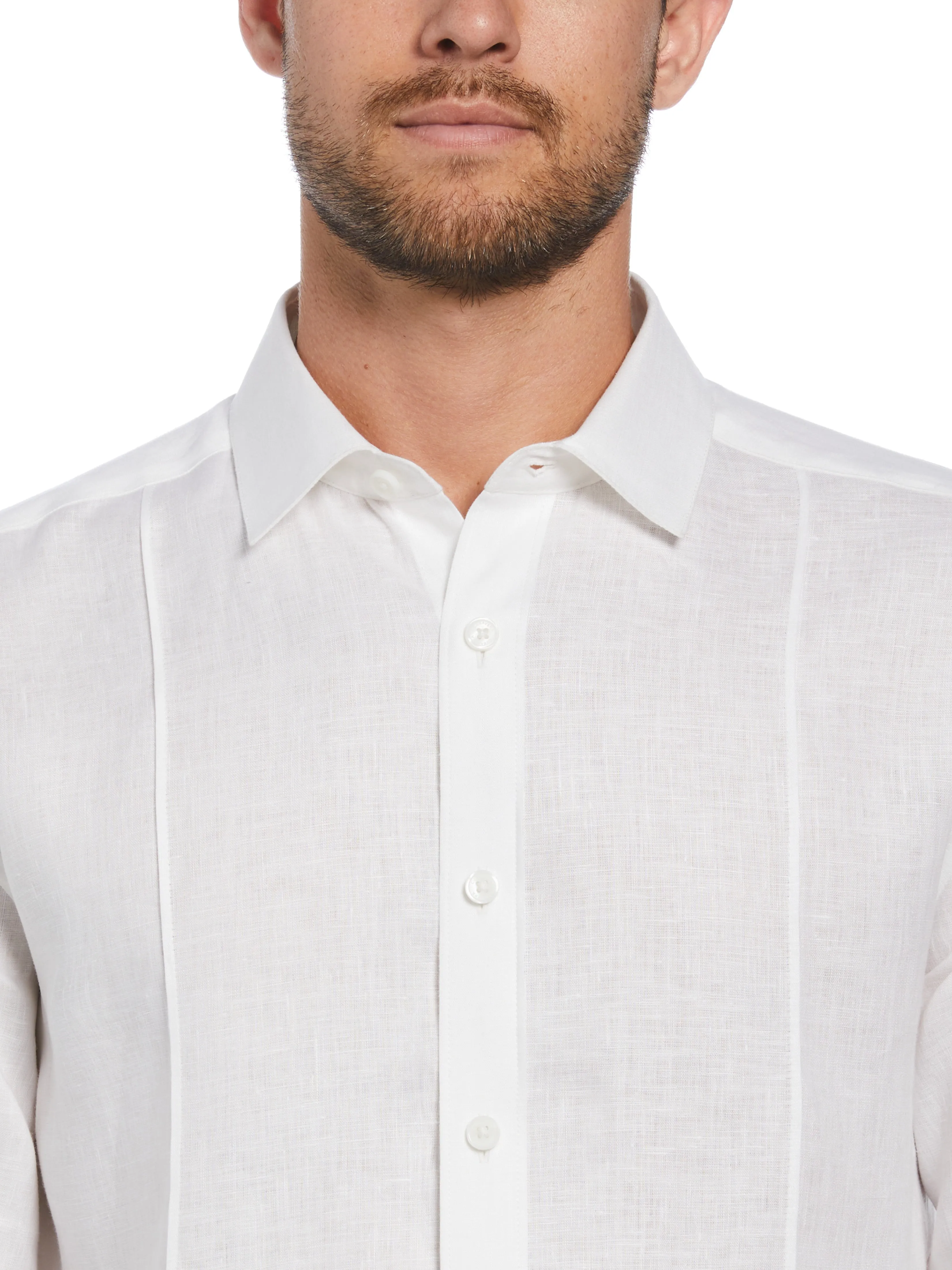Solid Linen Sport Shirt sold by Perry Ellis product image thumbnail 5