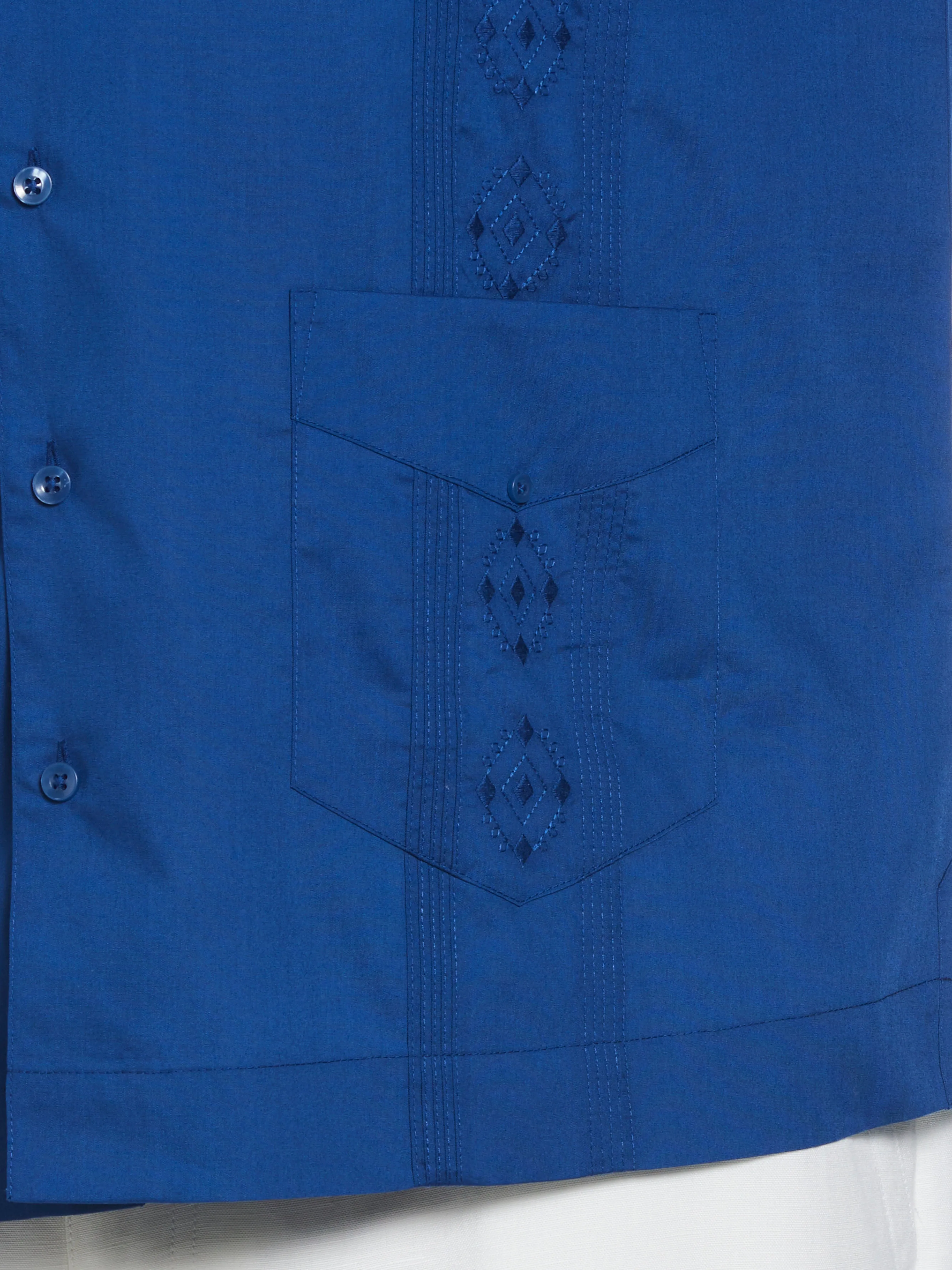 Big & Tall Poplin Guayabera Shirt sold by Perry Ellis product image thumbnail 2