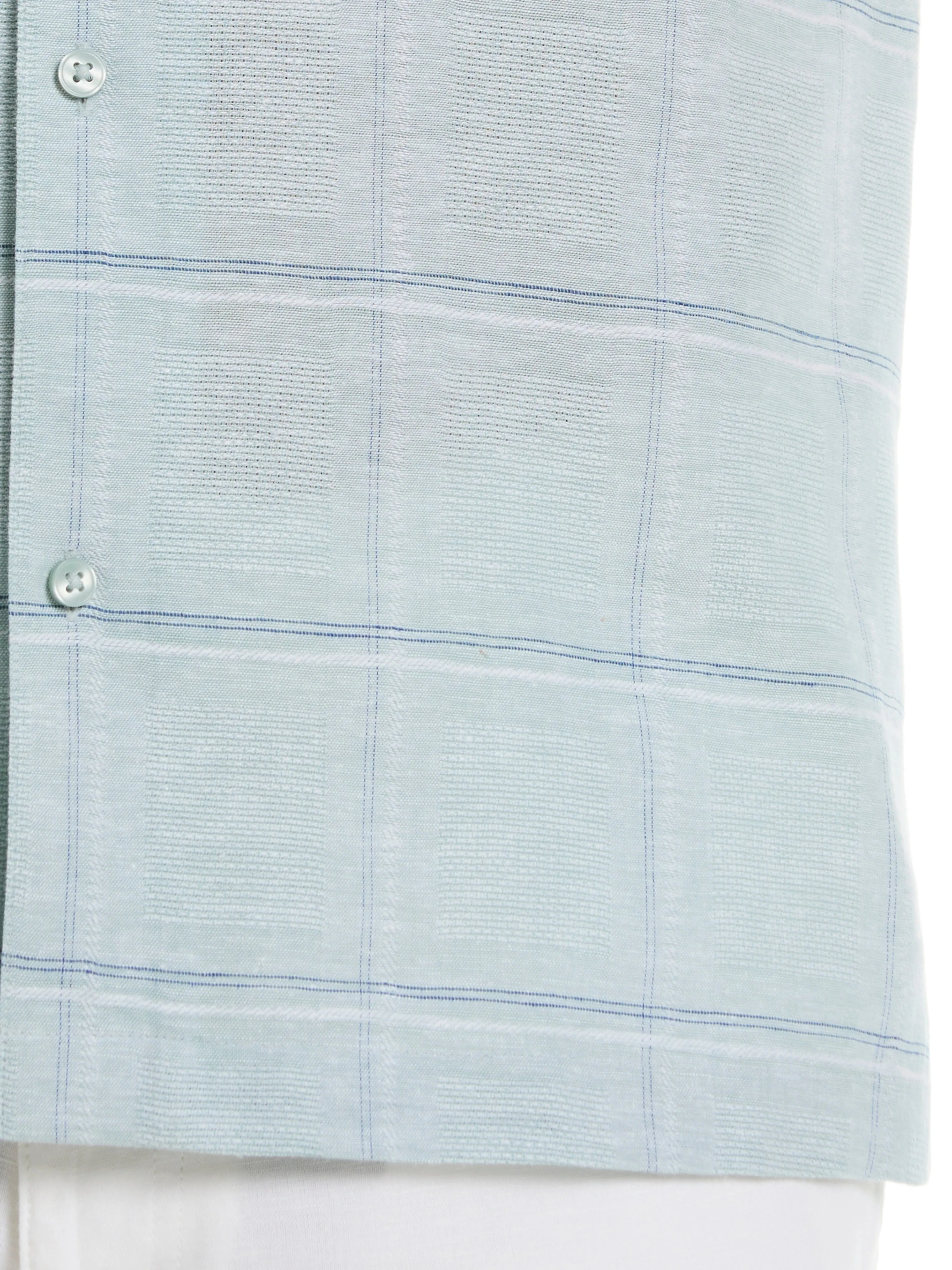 Linen Blend Dobby Windowpane Print Shirt sold by Perry Ellis product image thumbnail 4