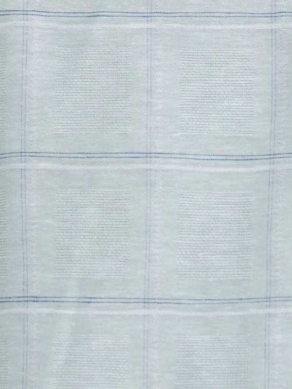Linen Blend Dobby Windowpane Print Shirt made by Cubavera
