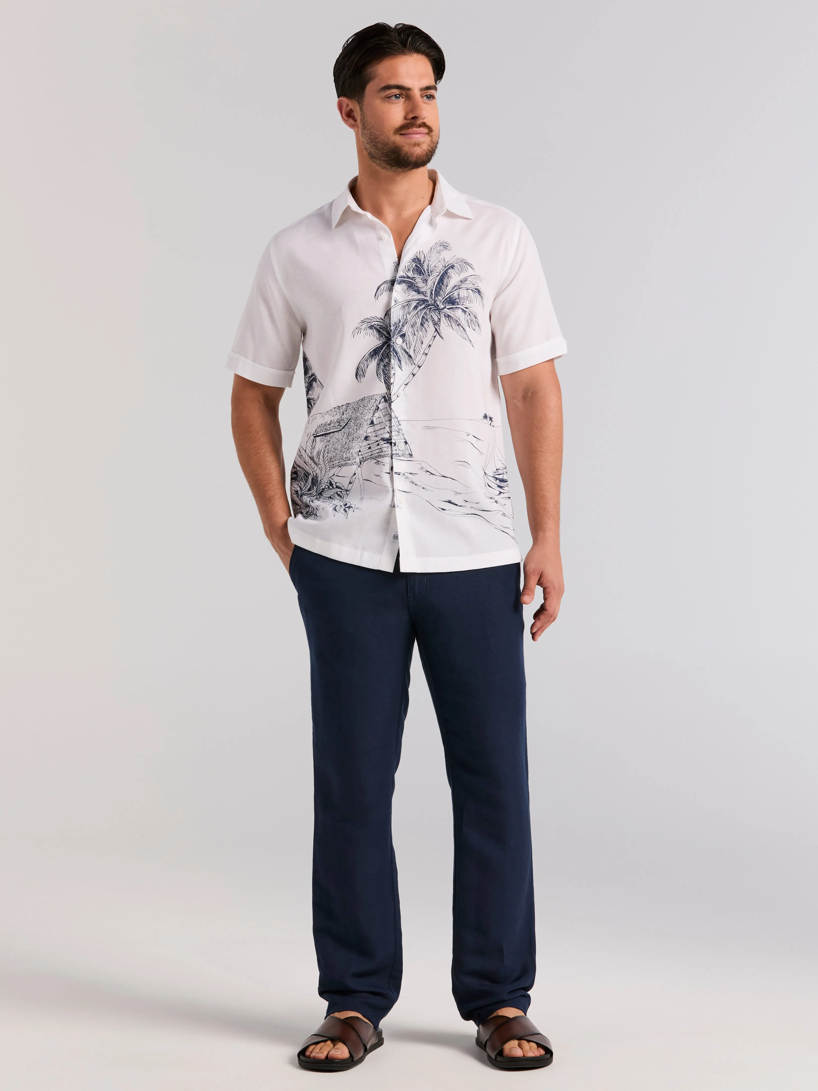 Island Scenic Print Shirt sold by Perry Ellis product image thumbnail 3