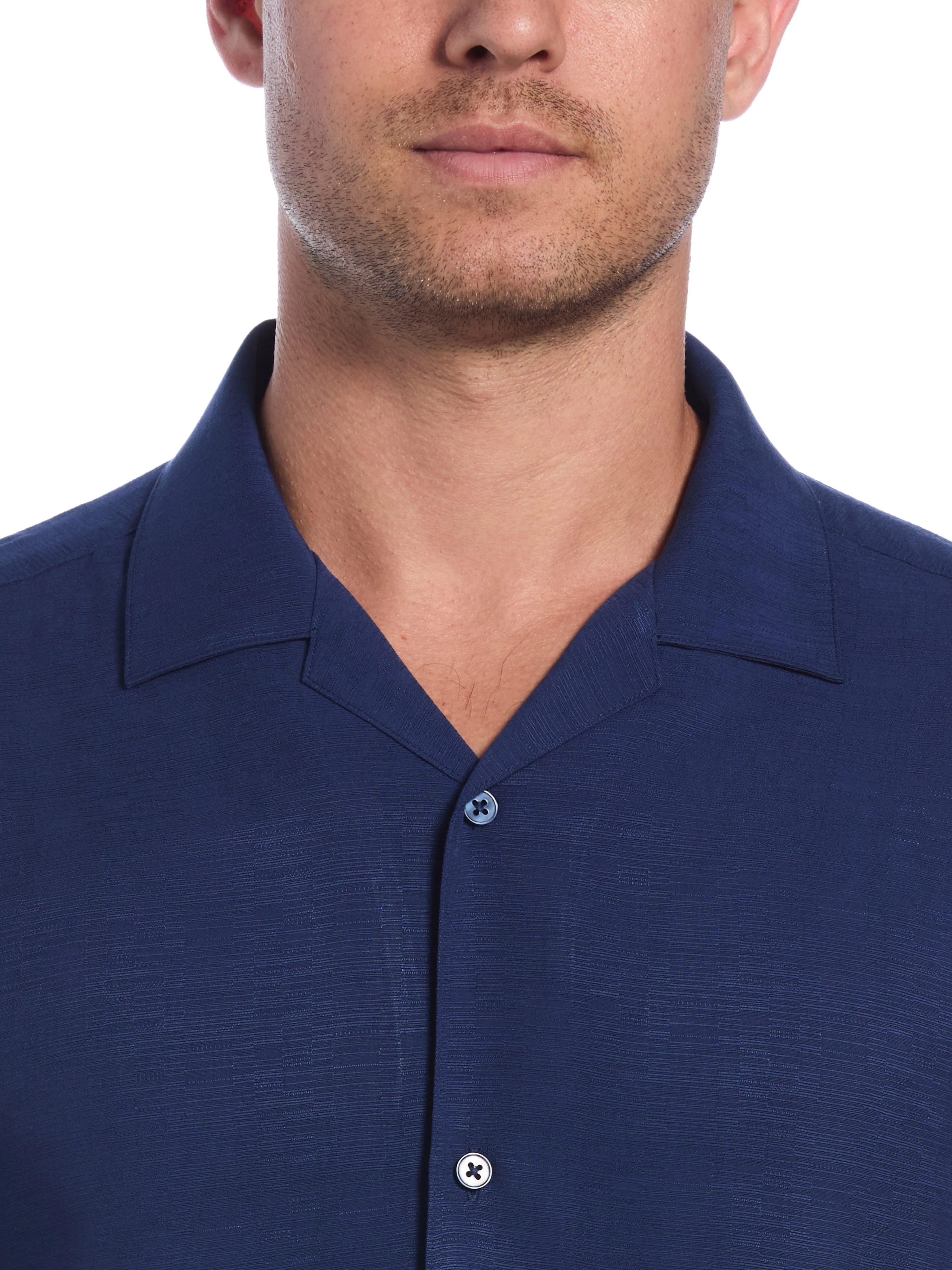 Viscose Textured Cuban Collar Shirt sold by Perry Ellis product image thumbnail 5