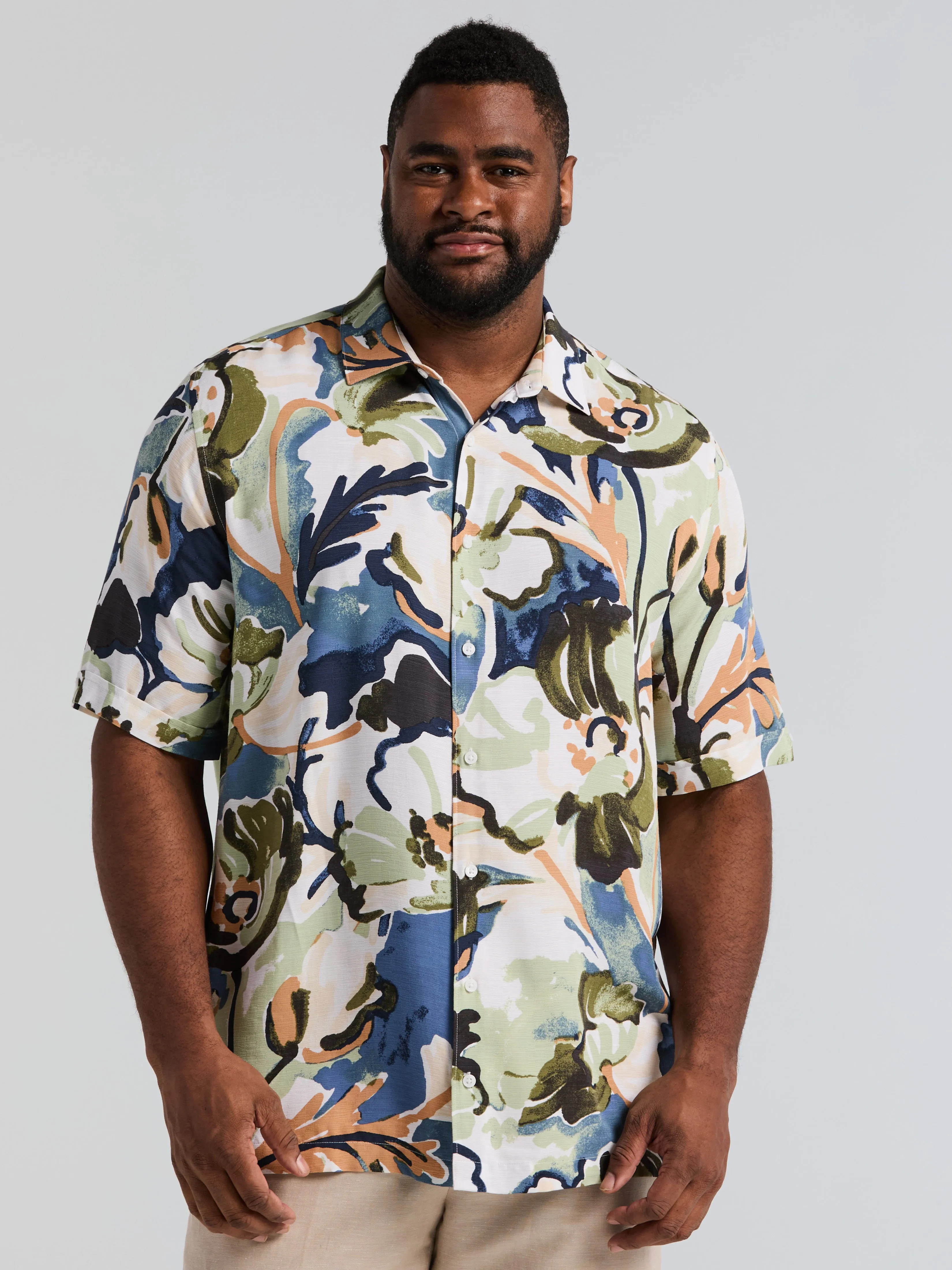 Big & Tall Watercolor Print sold by Perry Ellis product image thumbnail 5