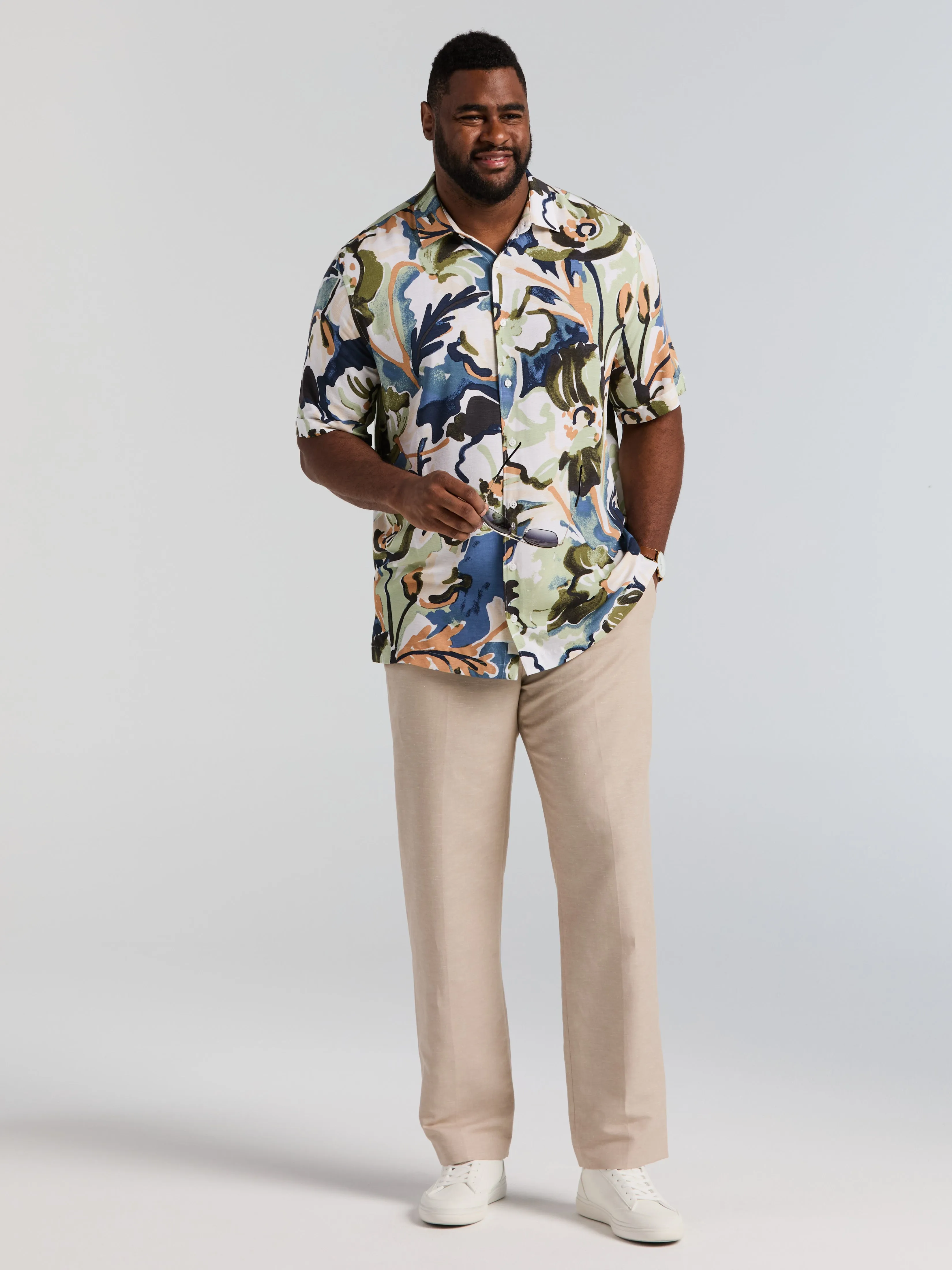 Big & Tall Watercolor Print sold by Perry Ellis product image thumbnail 4