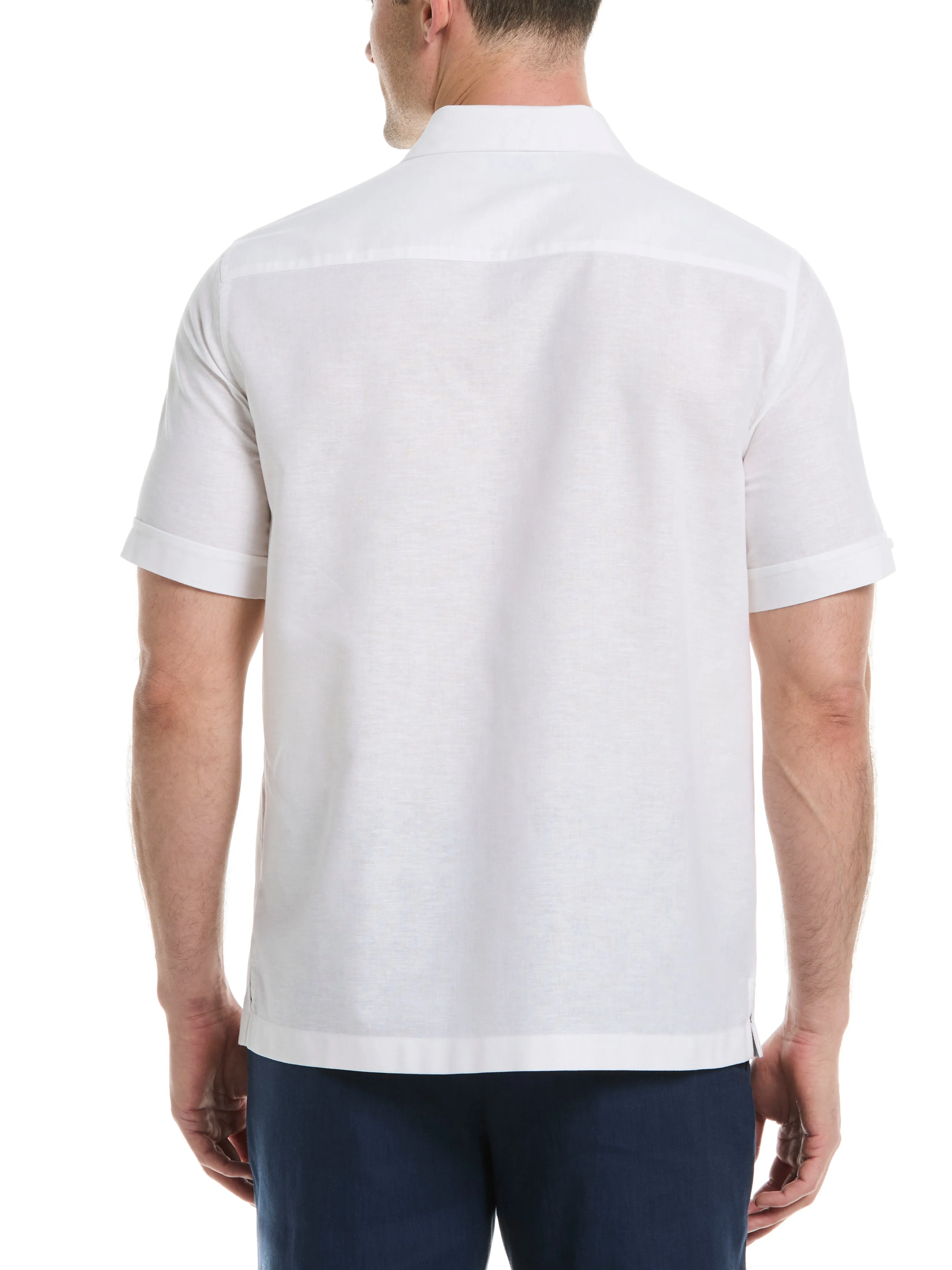 Linen Blend Embroidered Shirt sold by Perry Ellis product image thumbnail 5
