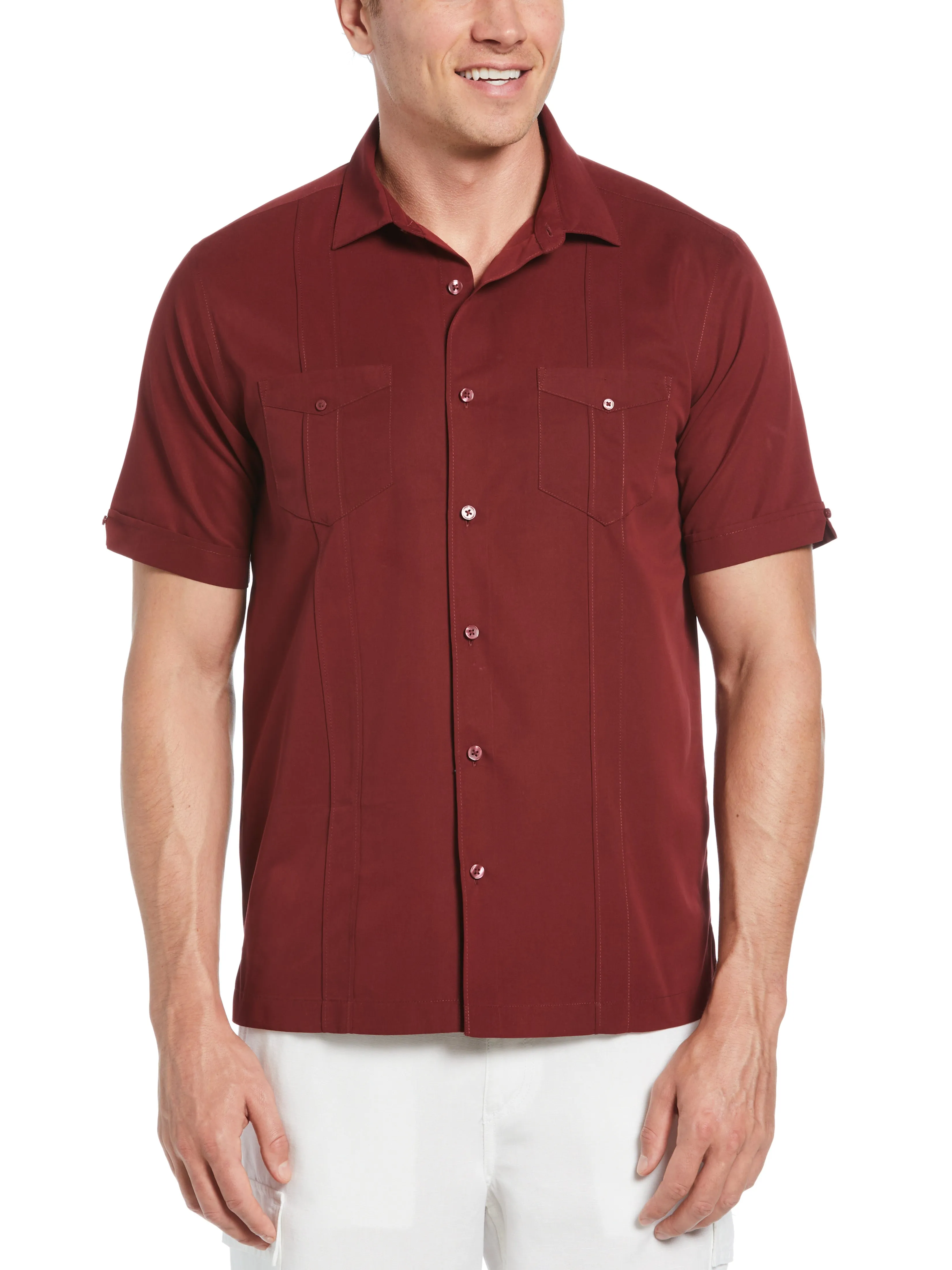 Big & Tall Two-Pocket Double Pintuck Shirt sold by Perry Ellis product image thumbnail 3