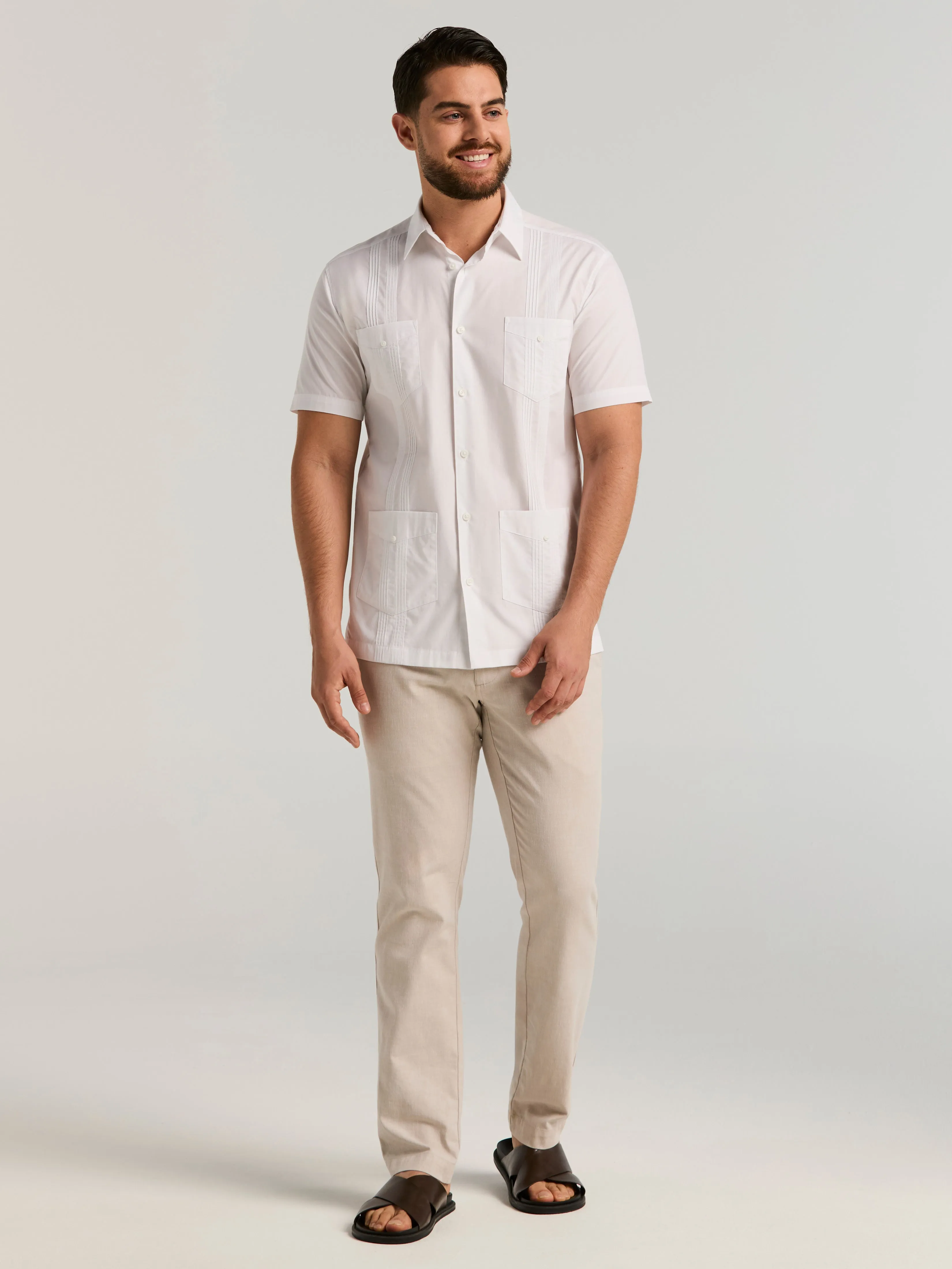 Four Pocket Guayabera Shirt sold by Perry Ellis product image thumbnail 2
