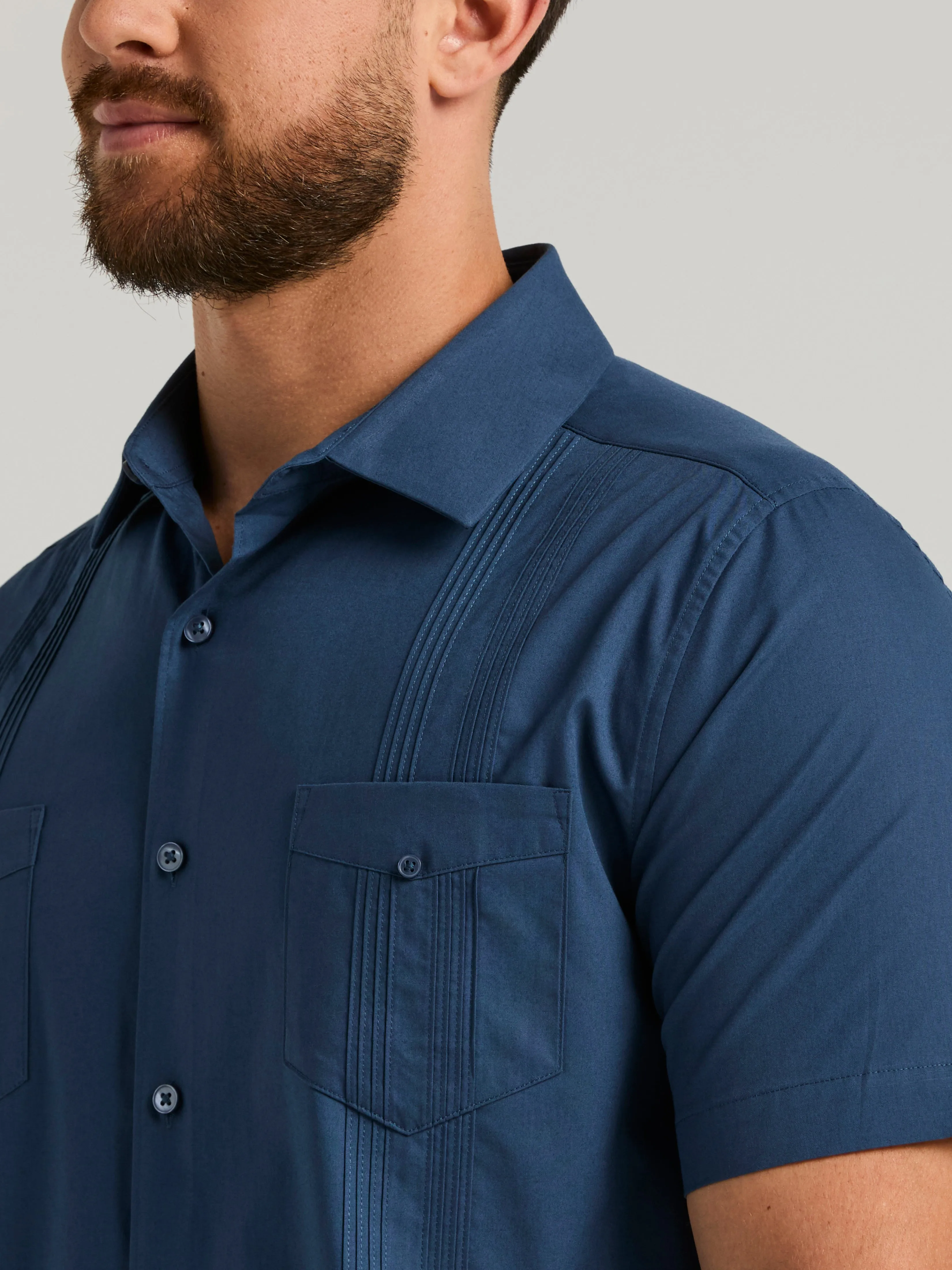 Four Pocket Guayabera Shirt sold by Perry Ellis