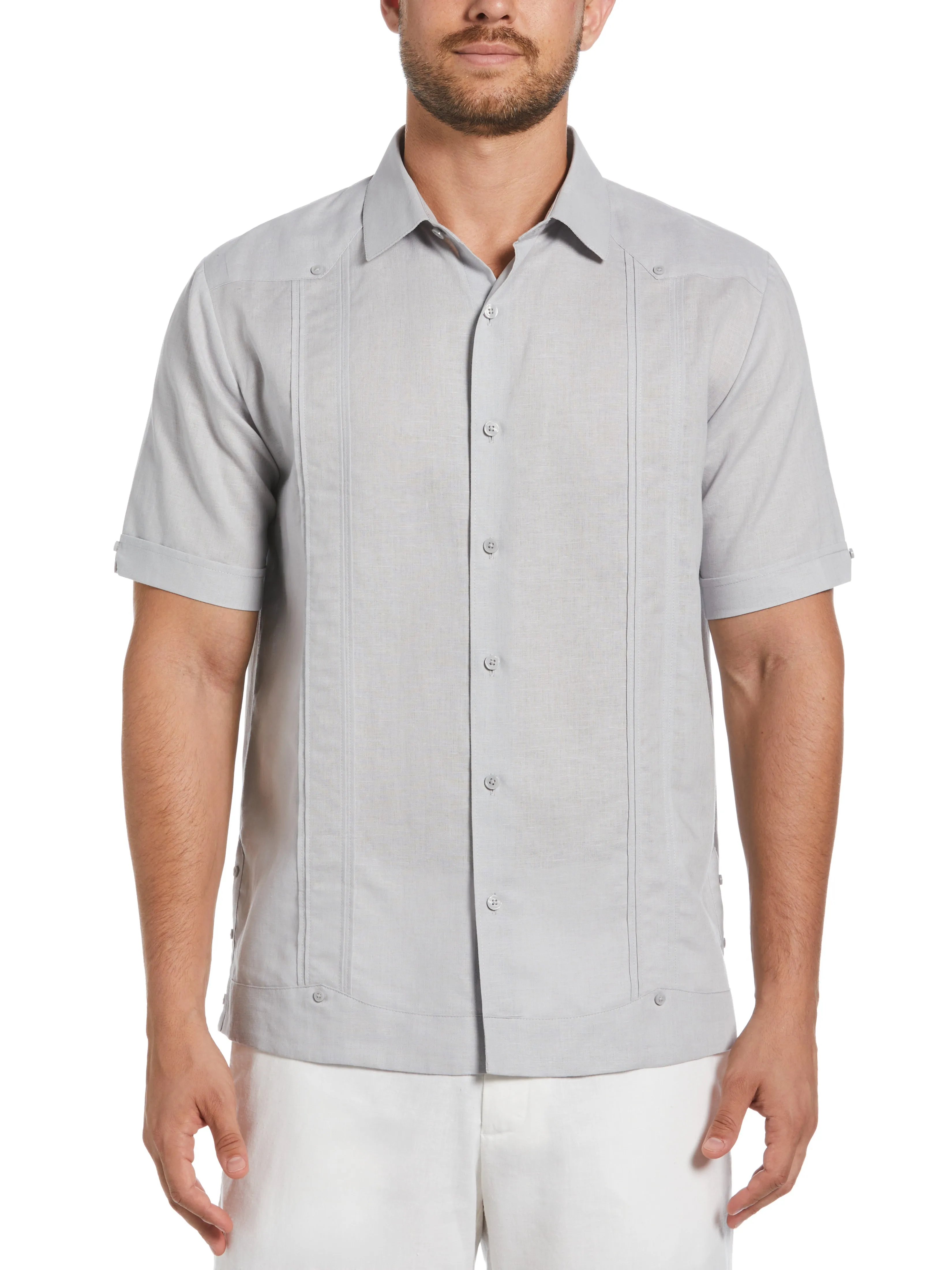 Linen Blend Guayabera Shirt sold by Perry Ellis product image thumbnail 2
