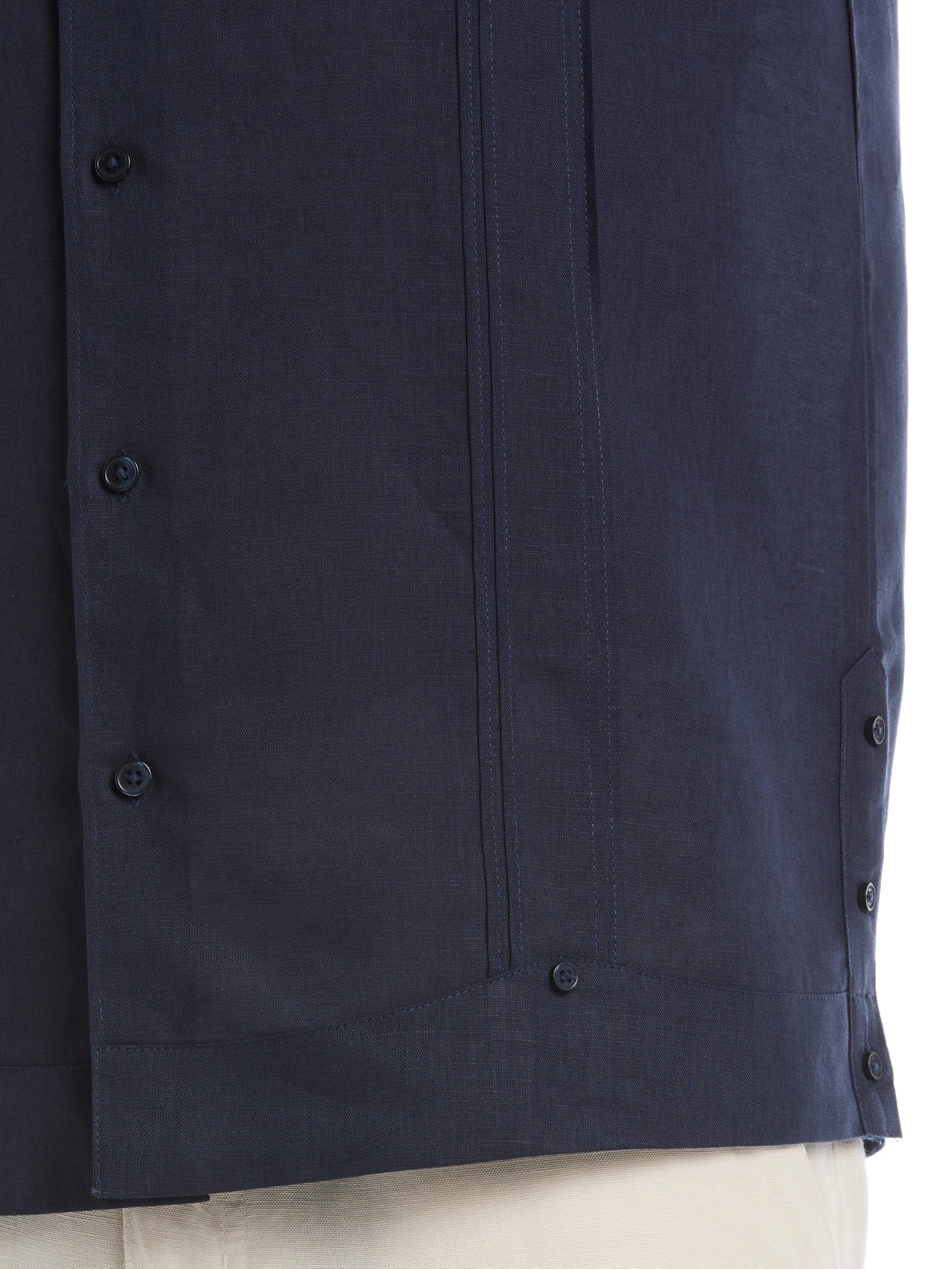 Linen Blend Guayabera Shirt sold by Perry Ellis product image thumbnail 3