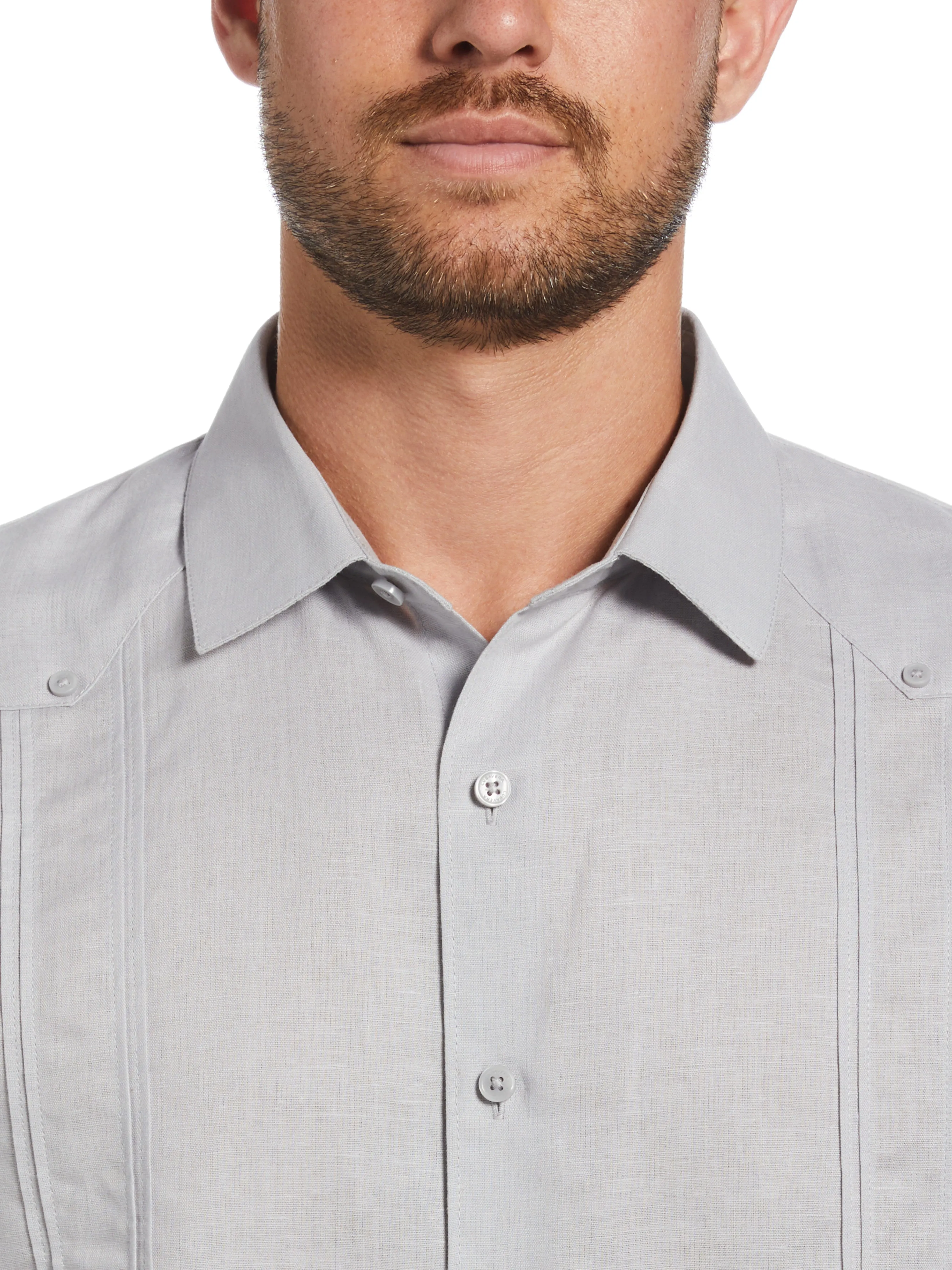 Linen Blend Guayabera Shirt sold by Perry Ellis product image thumbnail 4