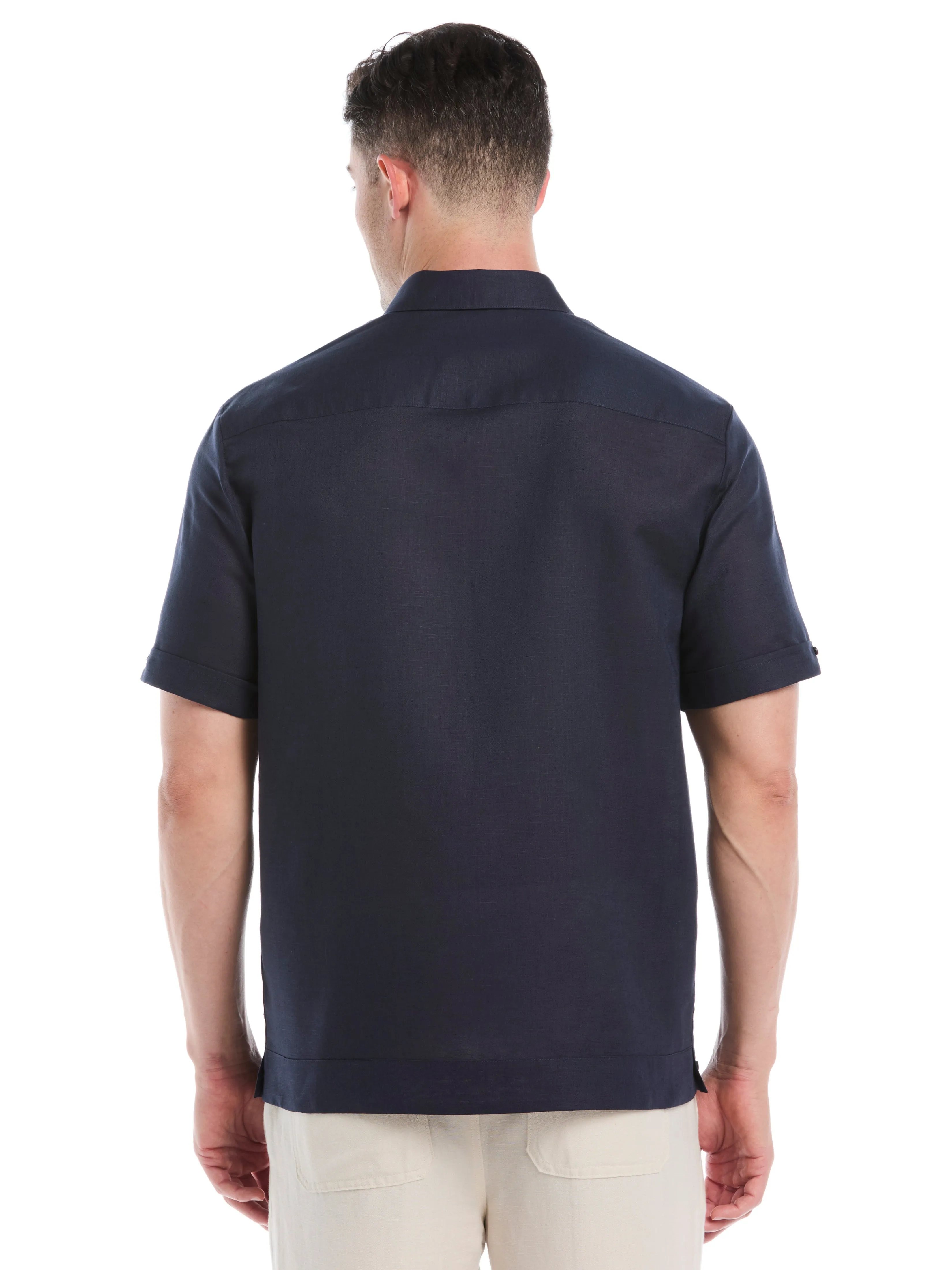 Linen Blend Guayabera Shirt sold by Perry Ellis product image thumbnail 5