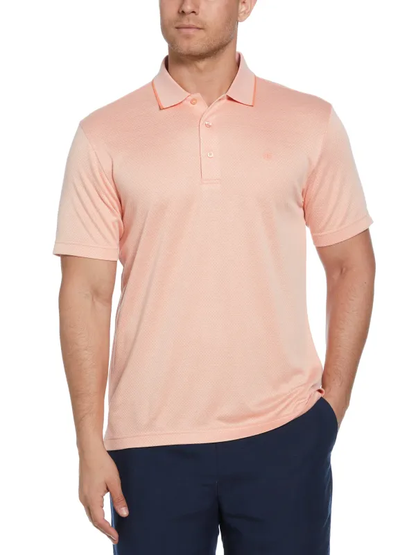 Diamond Jacquard Polo Shirt made by Cubavera