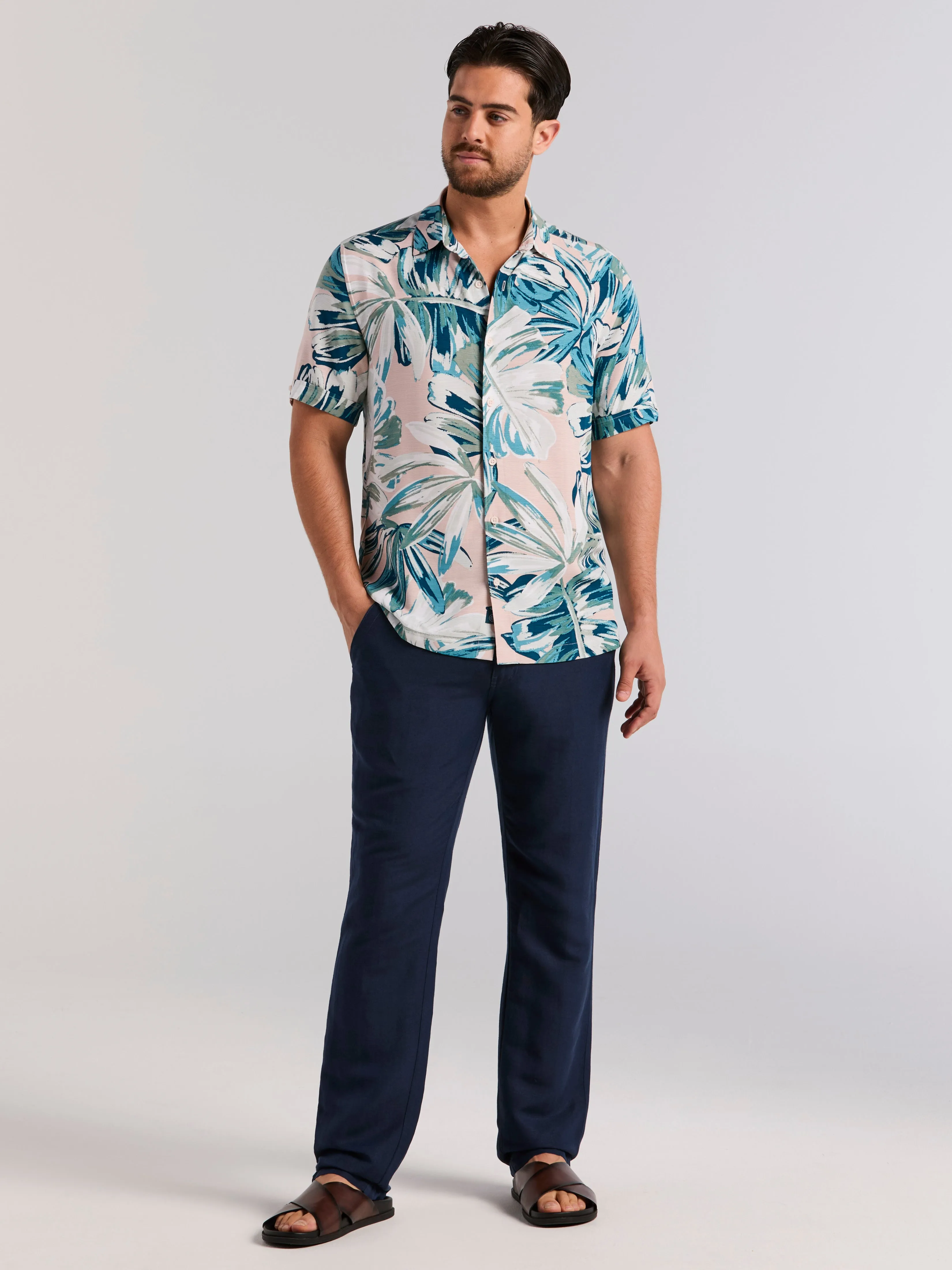 Oversized Leaf Print Shirt sold by Perry Ellis product image thumbnail 5